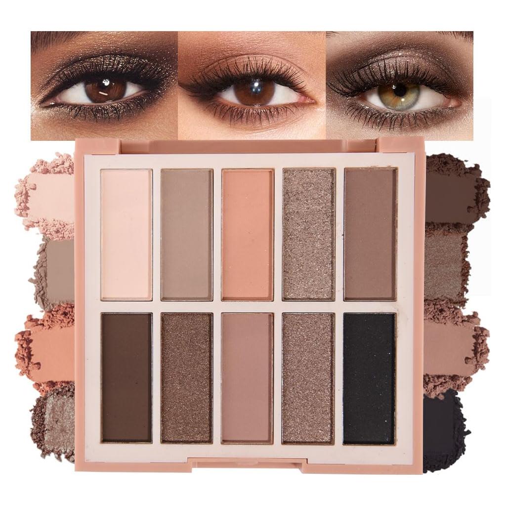 Paleta de Sombras de Ojos CAKAILA 10 Colores Mate y Brillante
