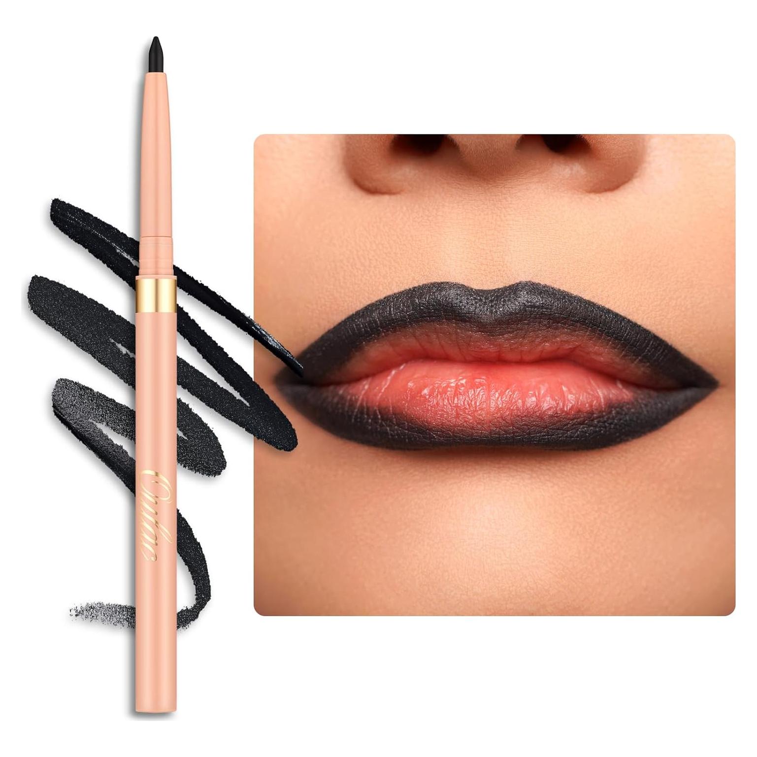 Delineador de Labios y Ojos Oulac 01 Negro Retráctil Vegano