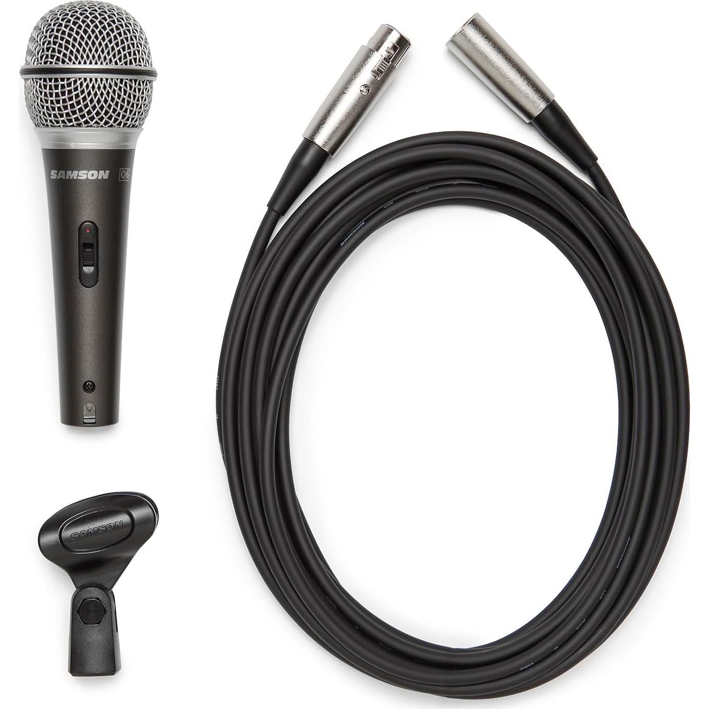 Micrófono Dinámico Samson Q6 Profesional con Accesorios