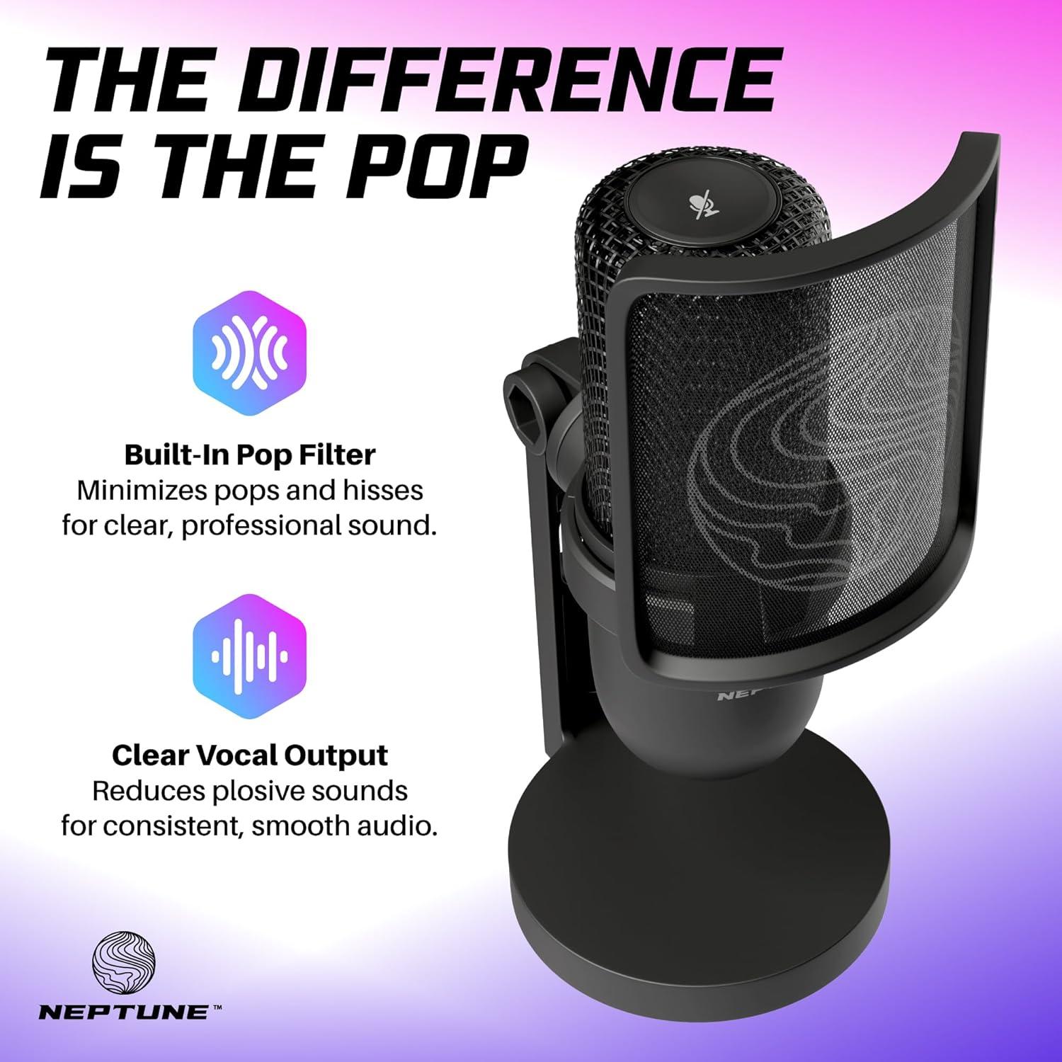 Micrófono de Juego Neptune NSGM | Streaming y Podcasting USB