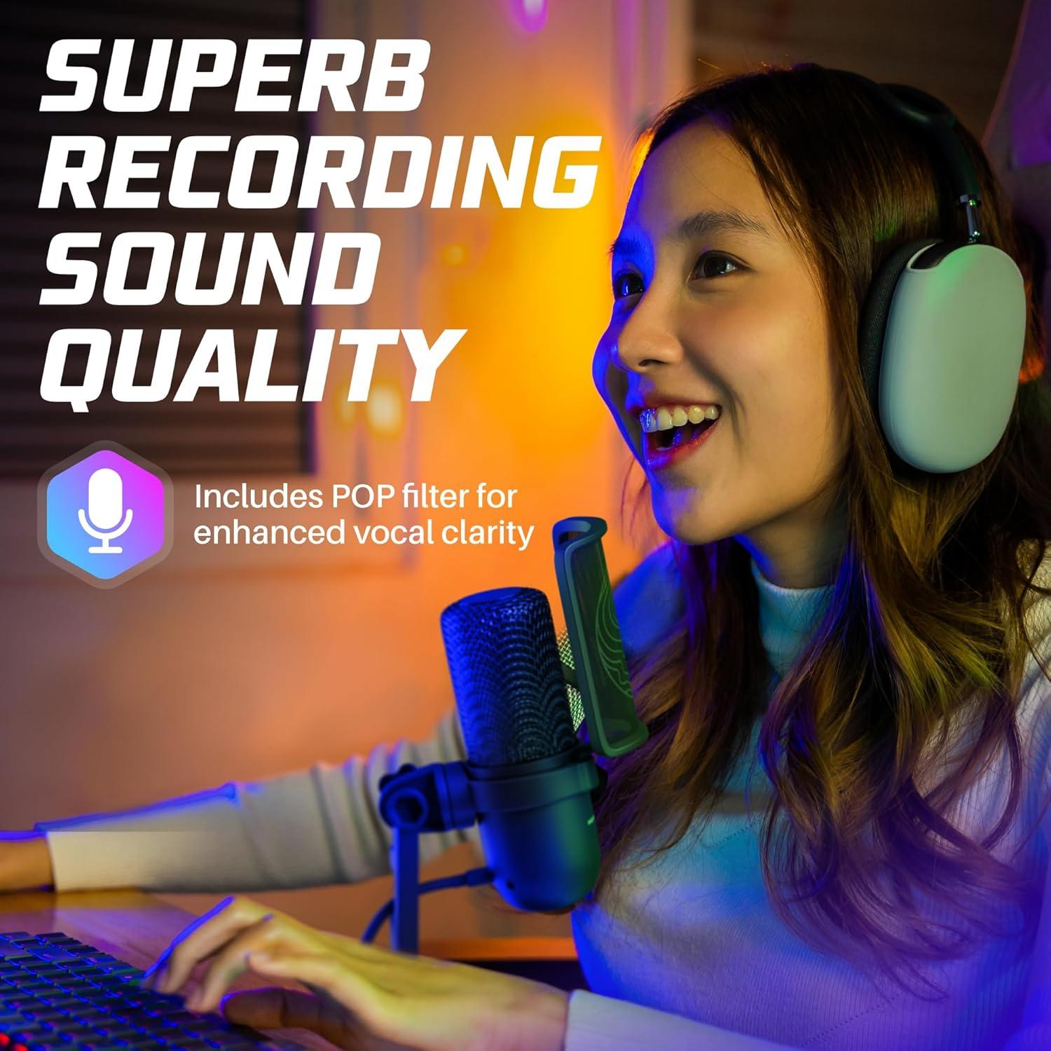 Micrófono de Juego Neptune NSGM | Streaming y Podcasting USB