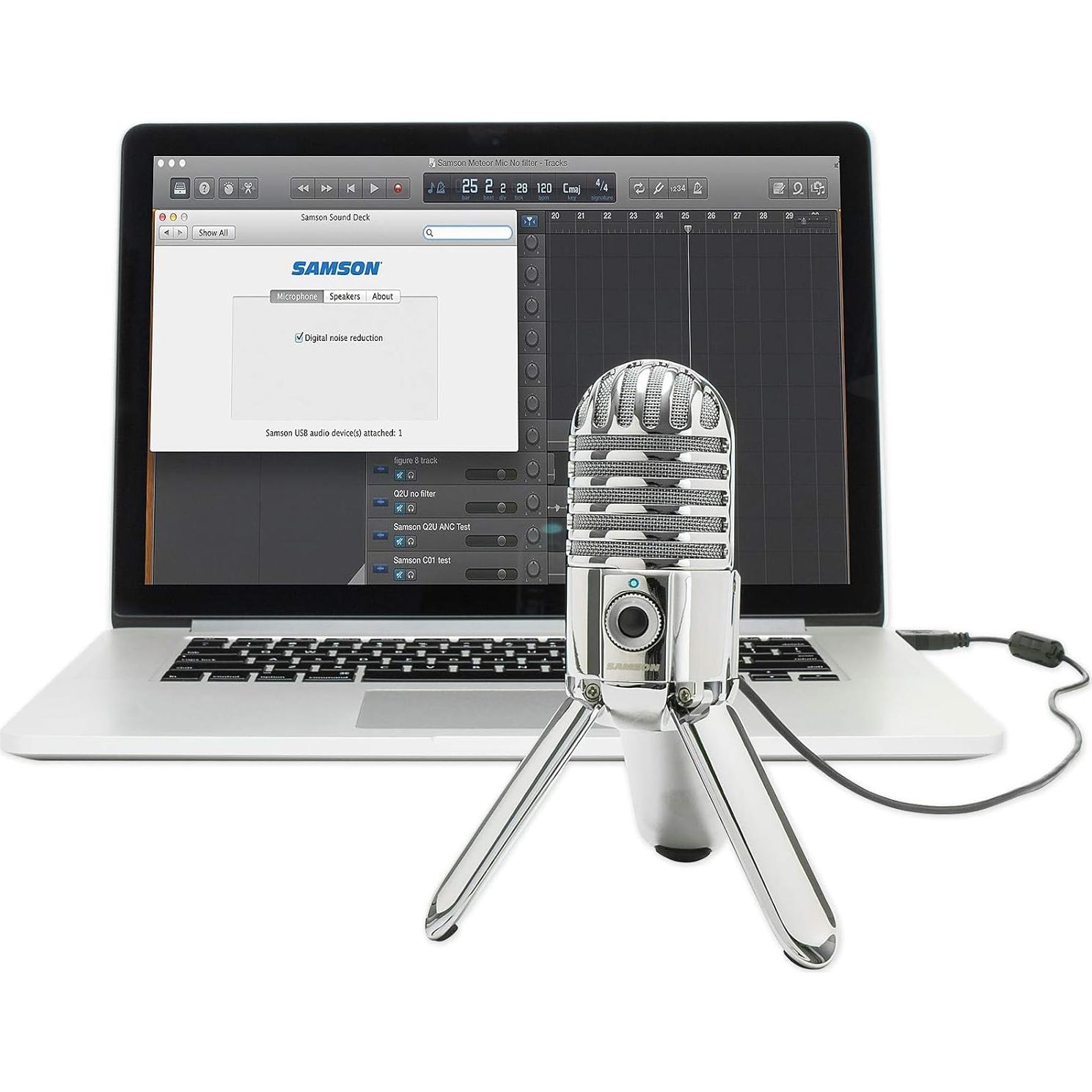 Micrófono Condensador USB Samson Meteor Mic 25mm Cardioide