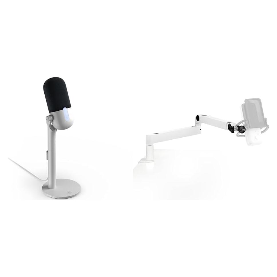 Micrófono USB Elgato Wave Neo con Brazo LP Blanco, Plug-and-Play