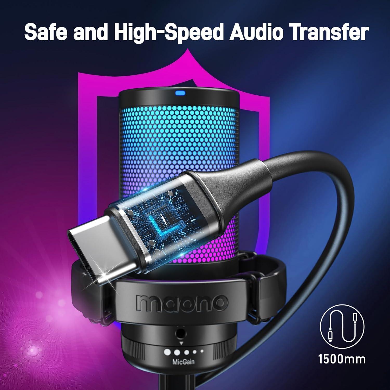 Soporte de Micrófono Articulado MAONO BA20 con Cable USB