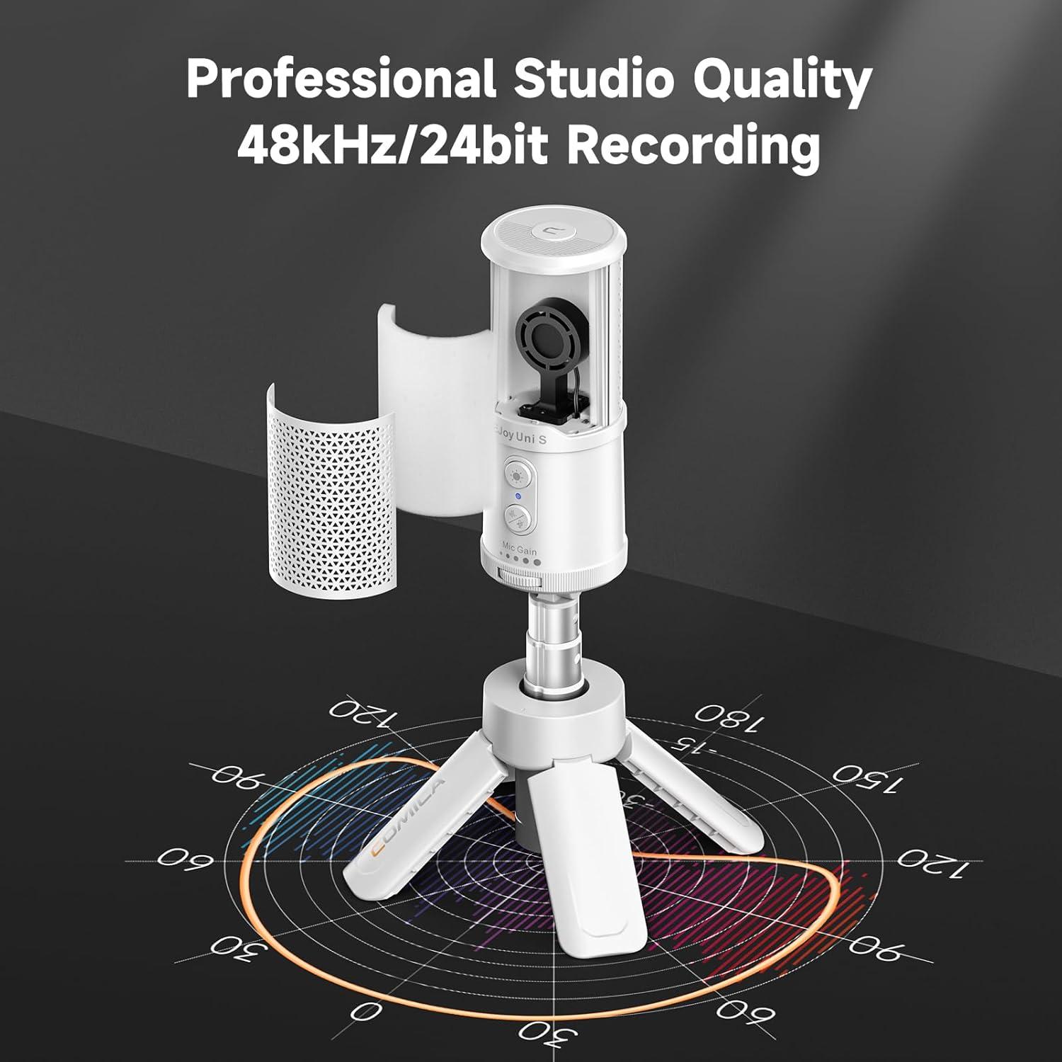 Micrófono USB Comica Uni S Gaming RGB para PC y Streaming