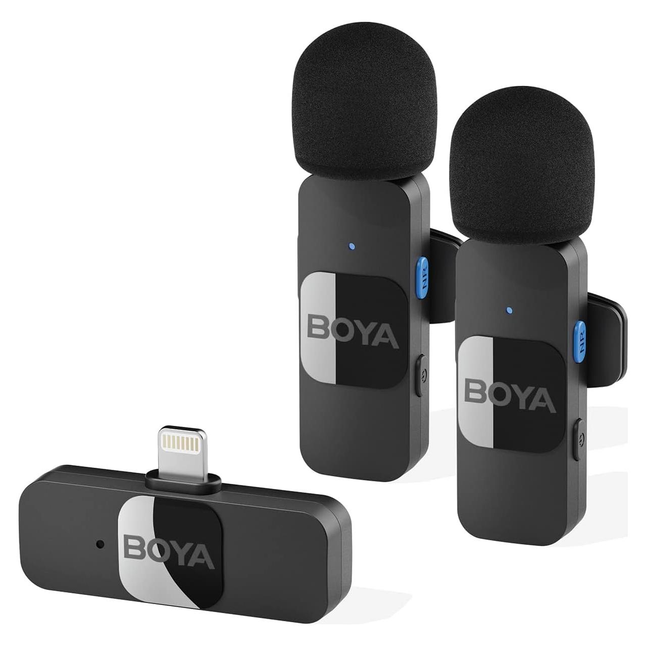 Micrófono Lavalier Inalámbrico BOYA MLS-BY-V2 para iPhone