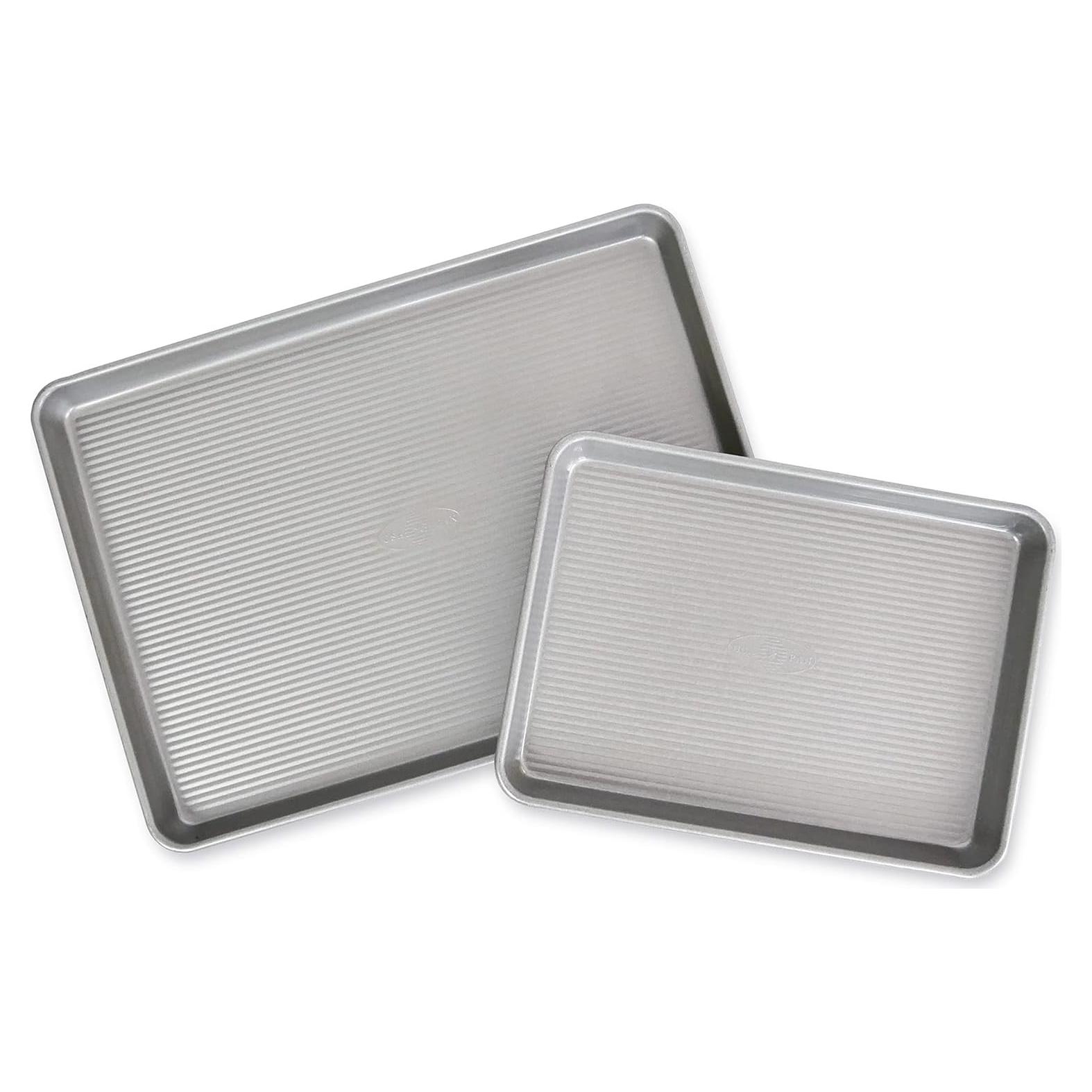 Juego de 2 Bandejas para Hornear USA Pan Acero Aluminizado