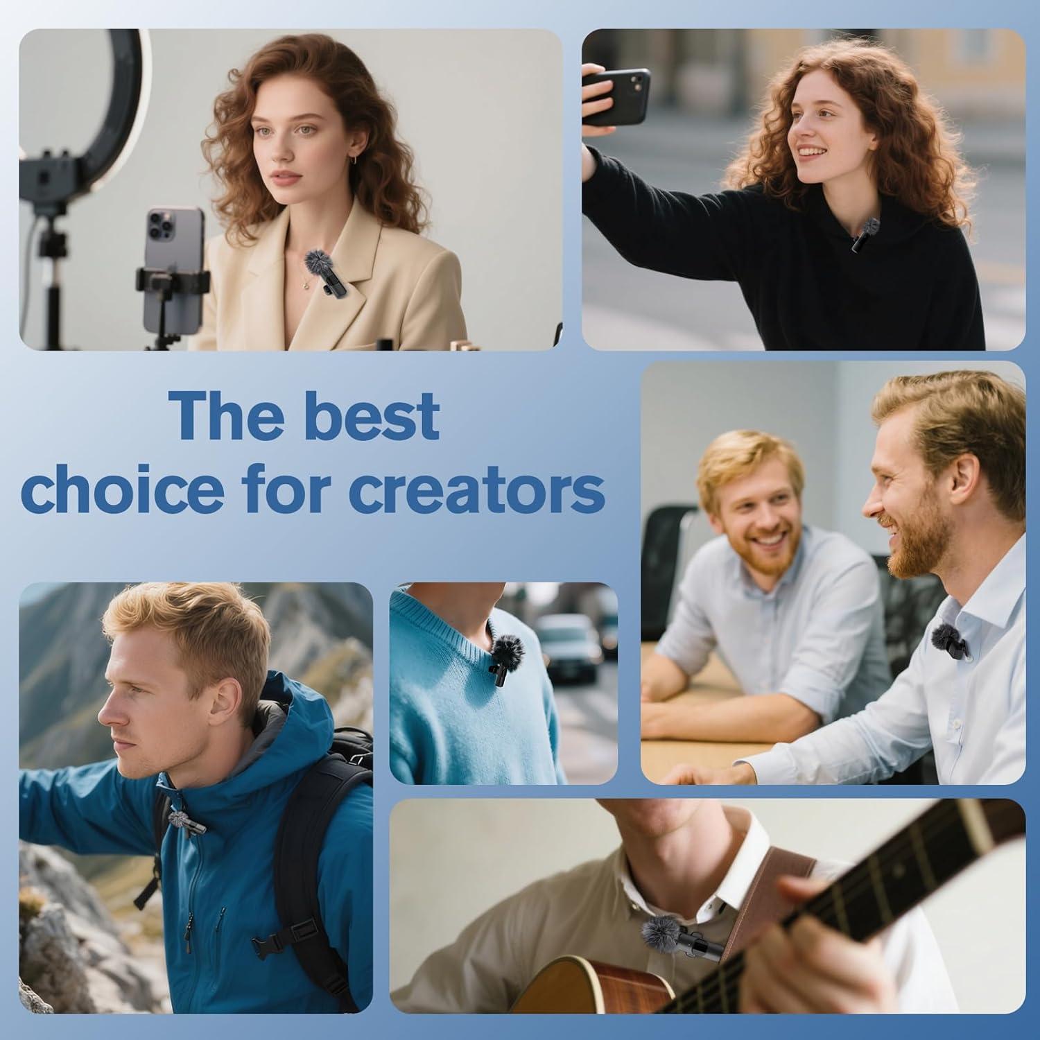 Micrófono Inalámbrico Lavalier Voijump para iPhone y Android