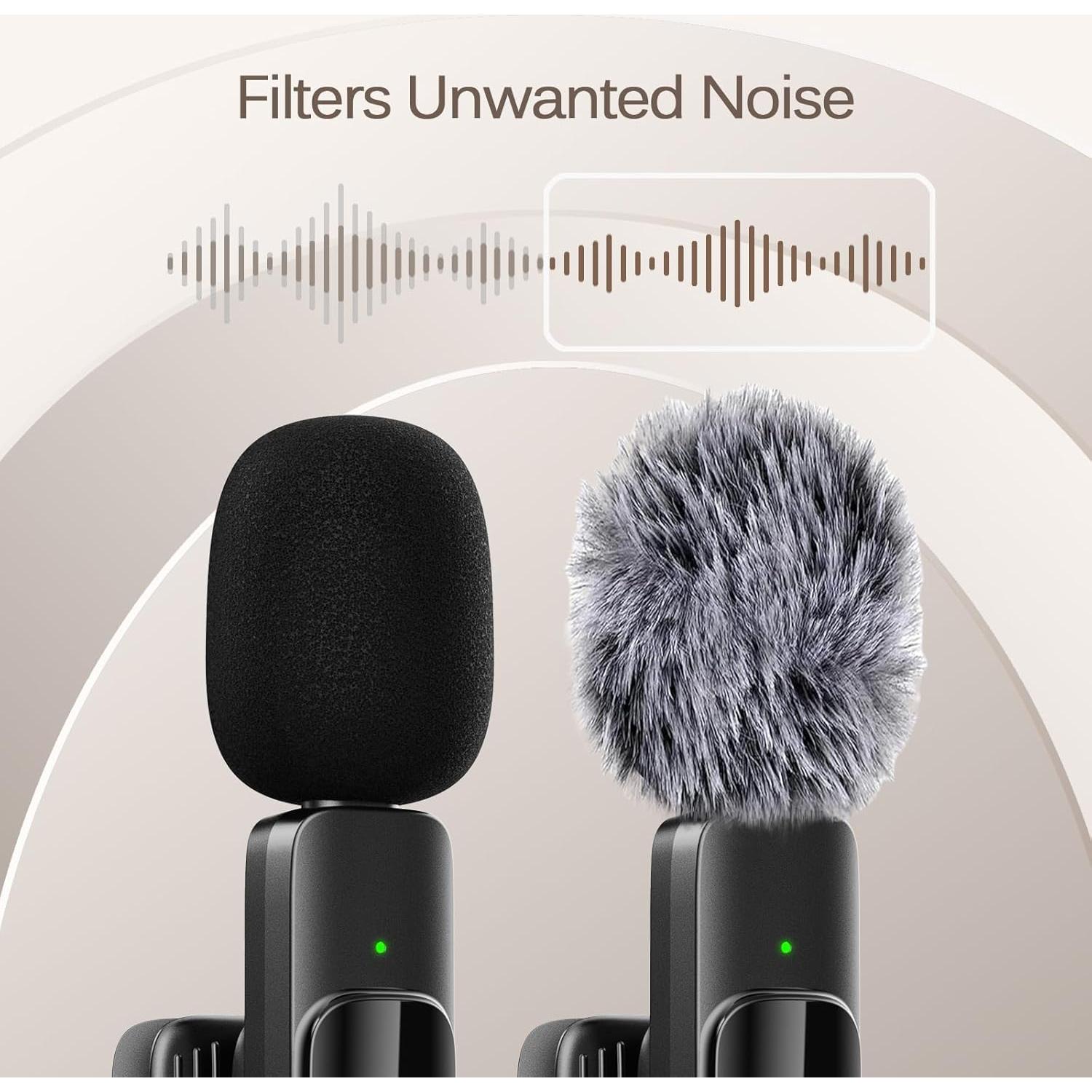 Micrófono Lavalier Inalámbrico LIZHUZHONG K9 para iPhone - 24H Batería