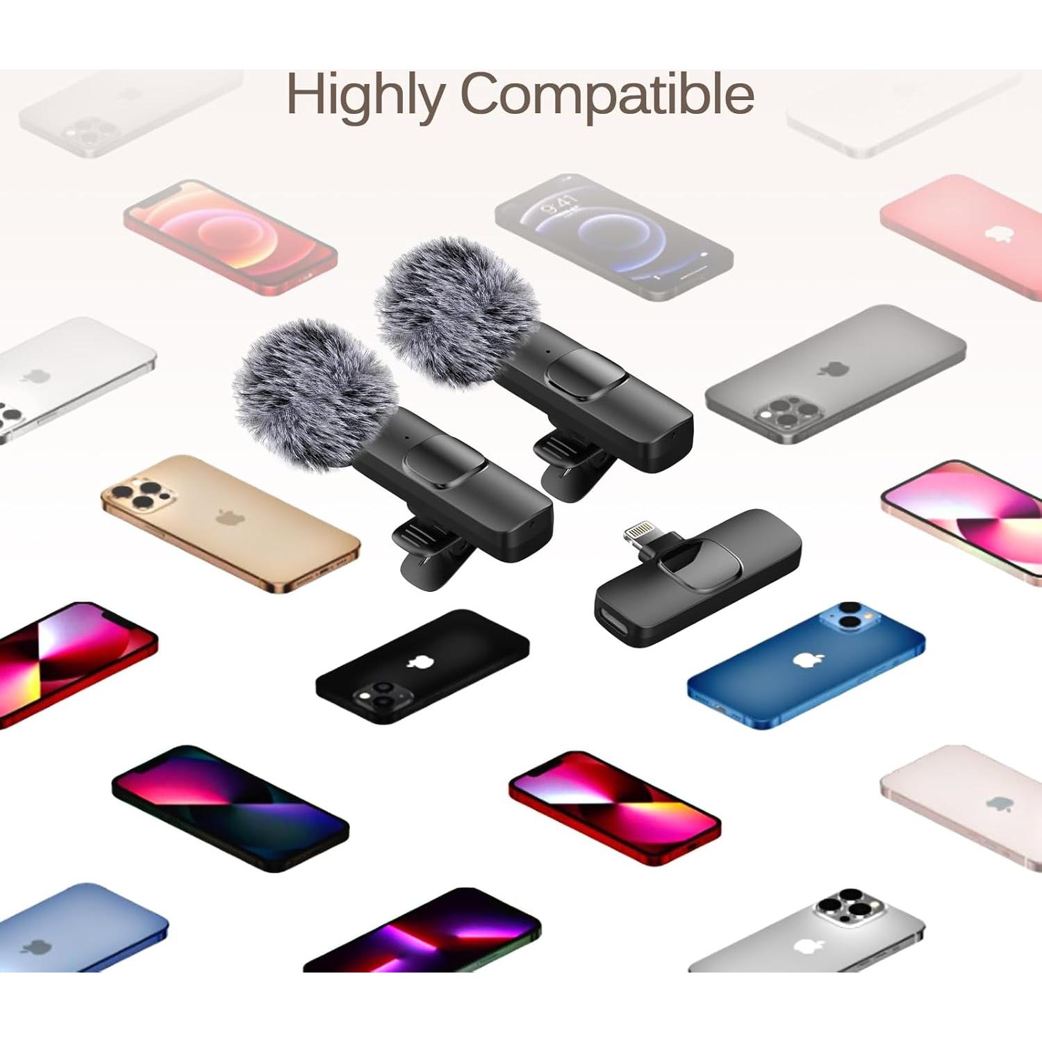 Micrófono Lavalier Inalámbrico LIZHUZHONG K9 para iPhone - 24H Batería