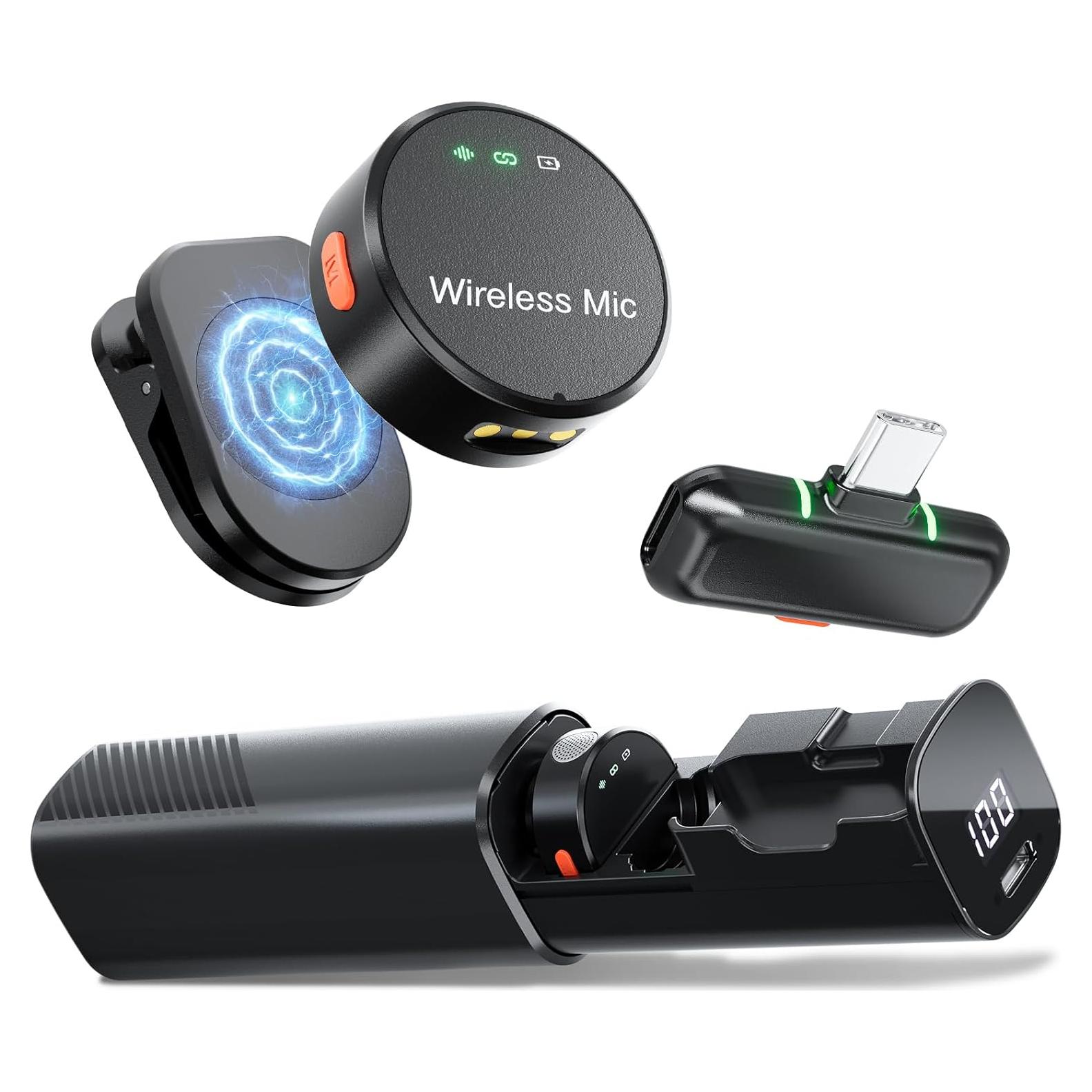 Micrófono Lavalier Inalámbrico BILIWAL M18 USB-C 36H Carga