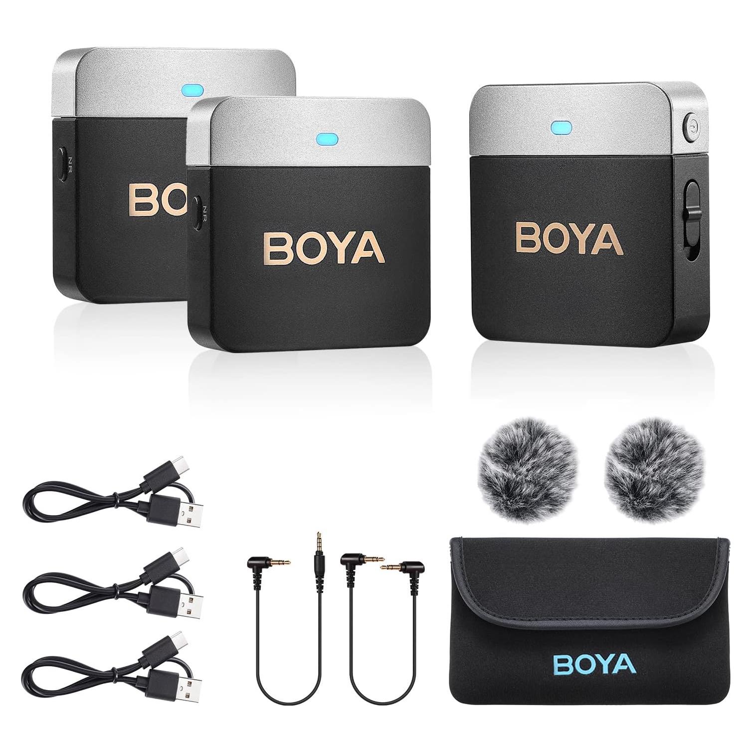 Micrófono Lavalier Inalámbrico BOYA BY-M1V2 2 Canales 230g