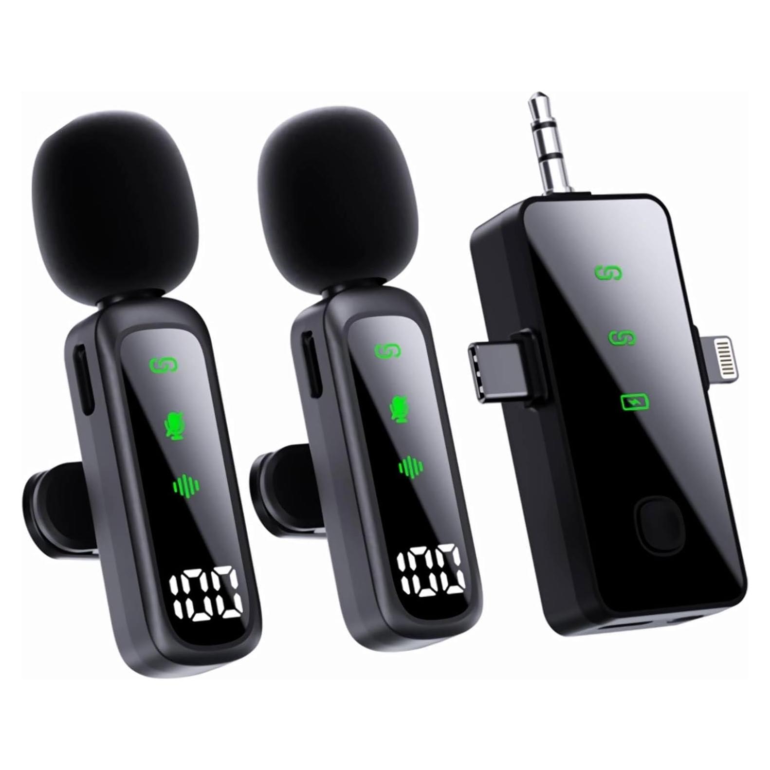 Micrófono Lavalier Inalámbrico Bonkyo T20 con Cancelación de Ruido