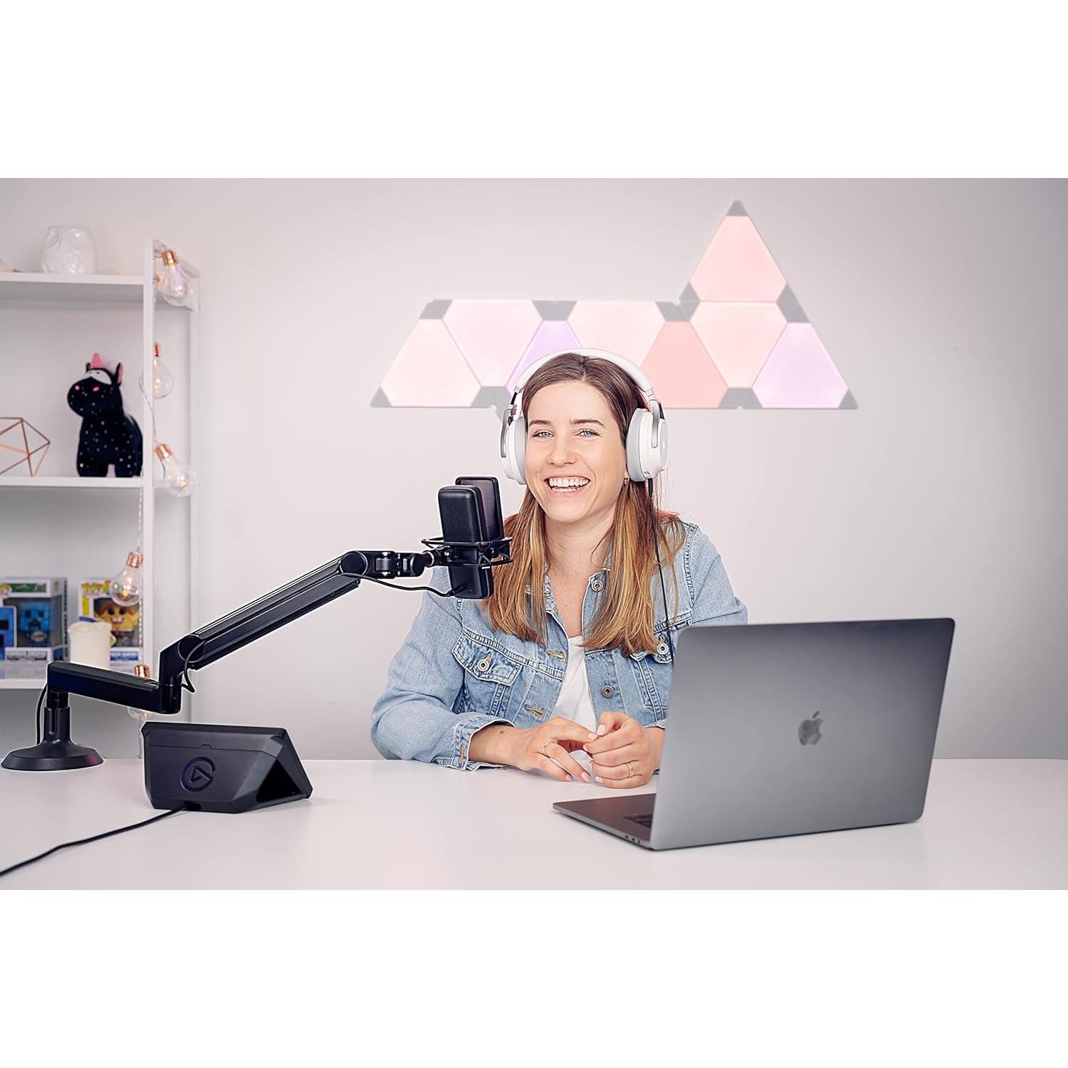 Micrófono de condensador USB Elgato Pro Audio con escudo anti-plosivo