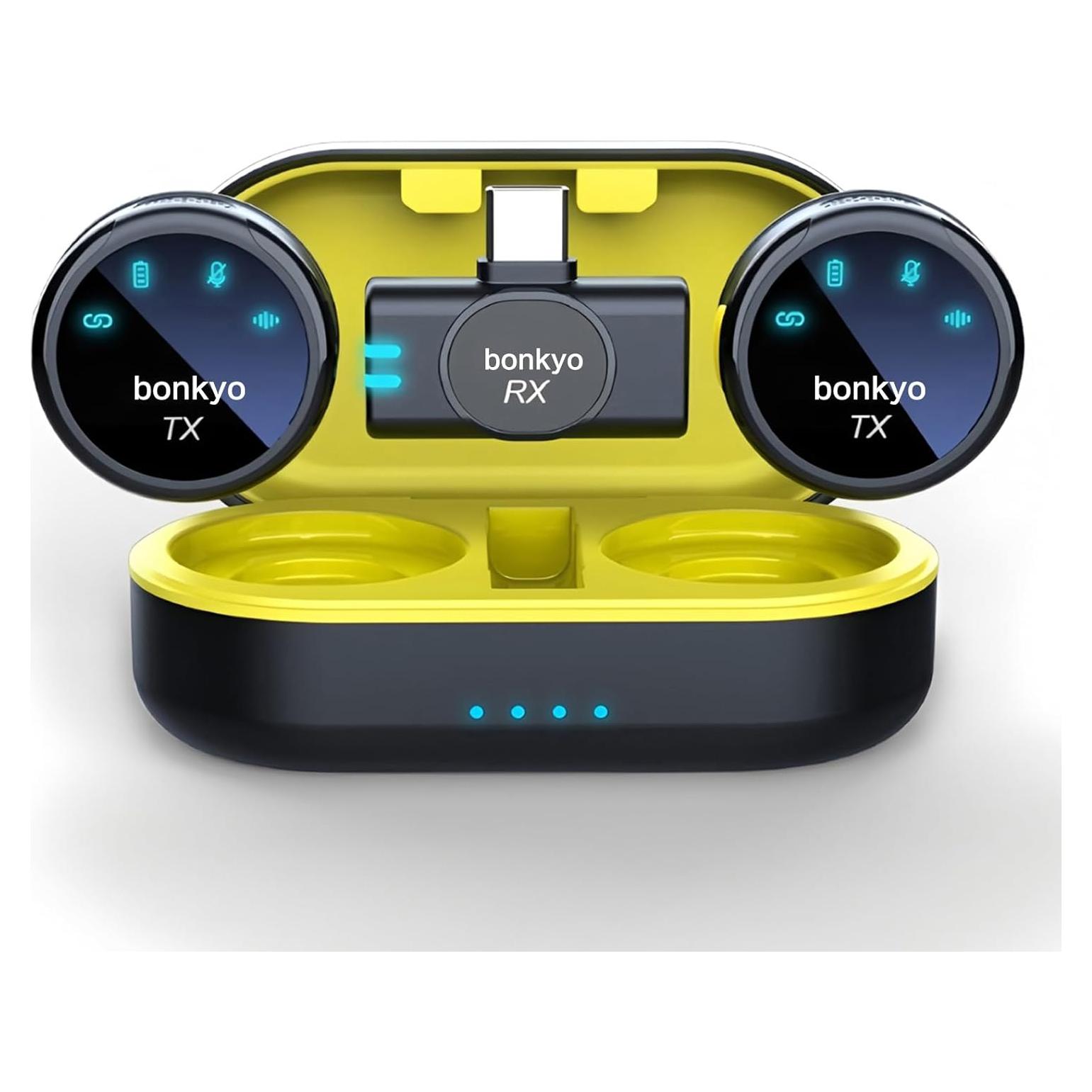 Micrófono Lavalier Inalámbrico Bonkyo S3 - Cancelación de Ruido, 20KHz