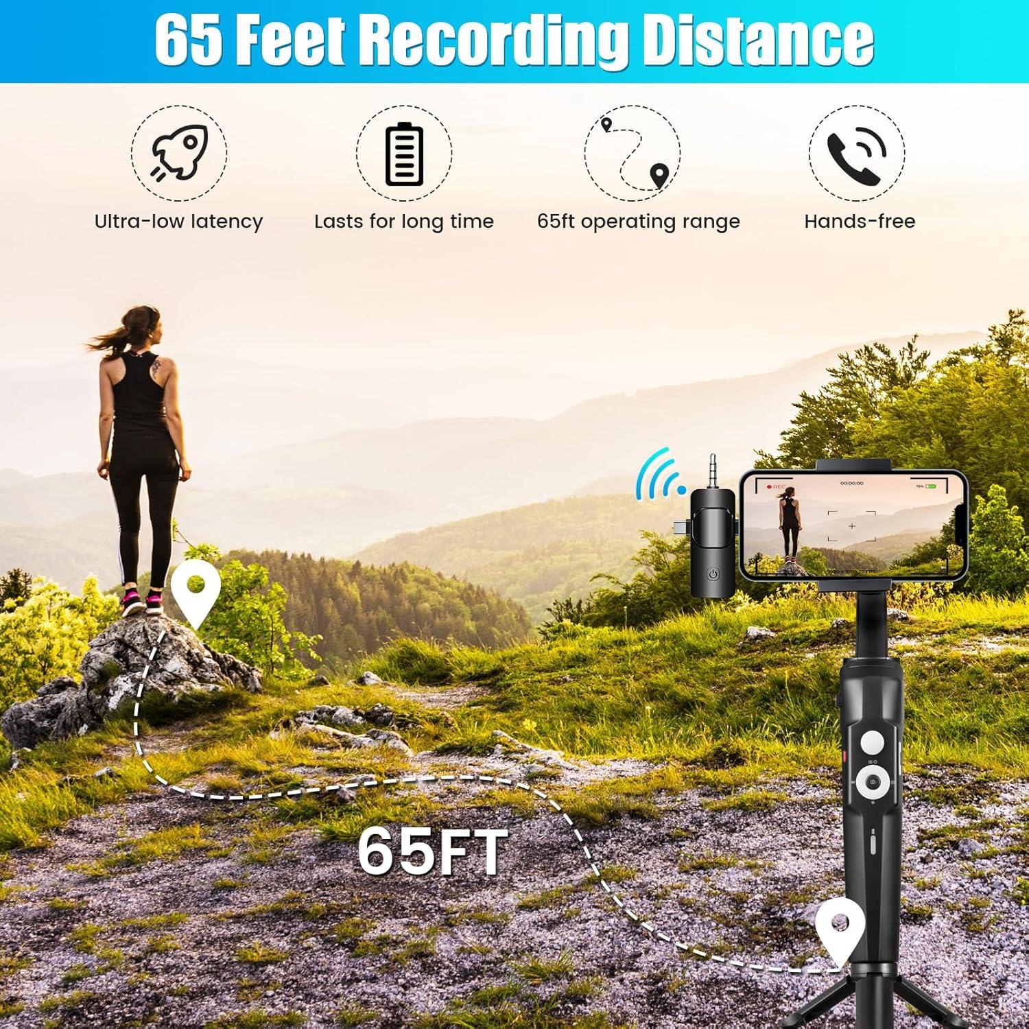 Micrófono Lavalier Inalámbrico DAGIRT 4 en 1 para iPhone/Android/PC