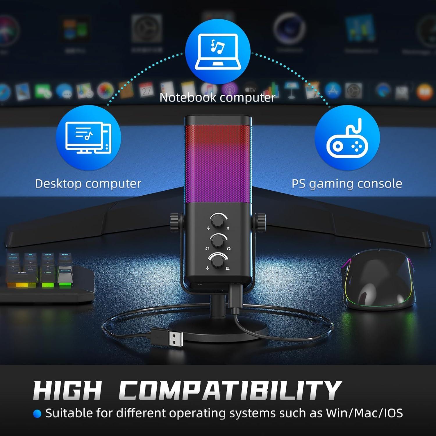 Micrófono Dinámico XTUGA M7 para Streaming y Podcast 48kHz