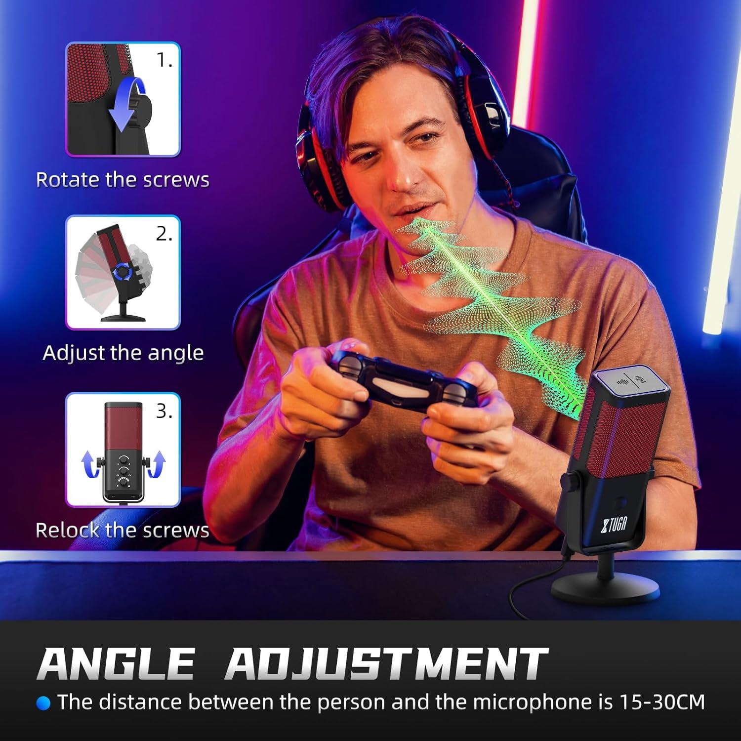 Micrófono Dinámico XTUGA M7 para Streaming y Podcast 48kHz