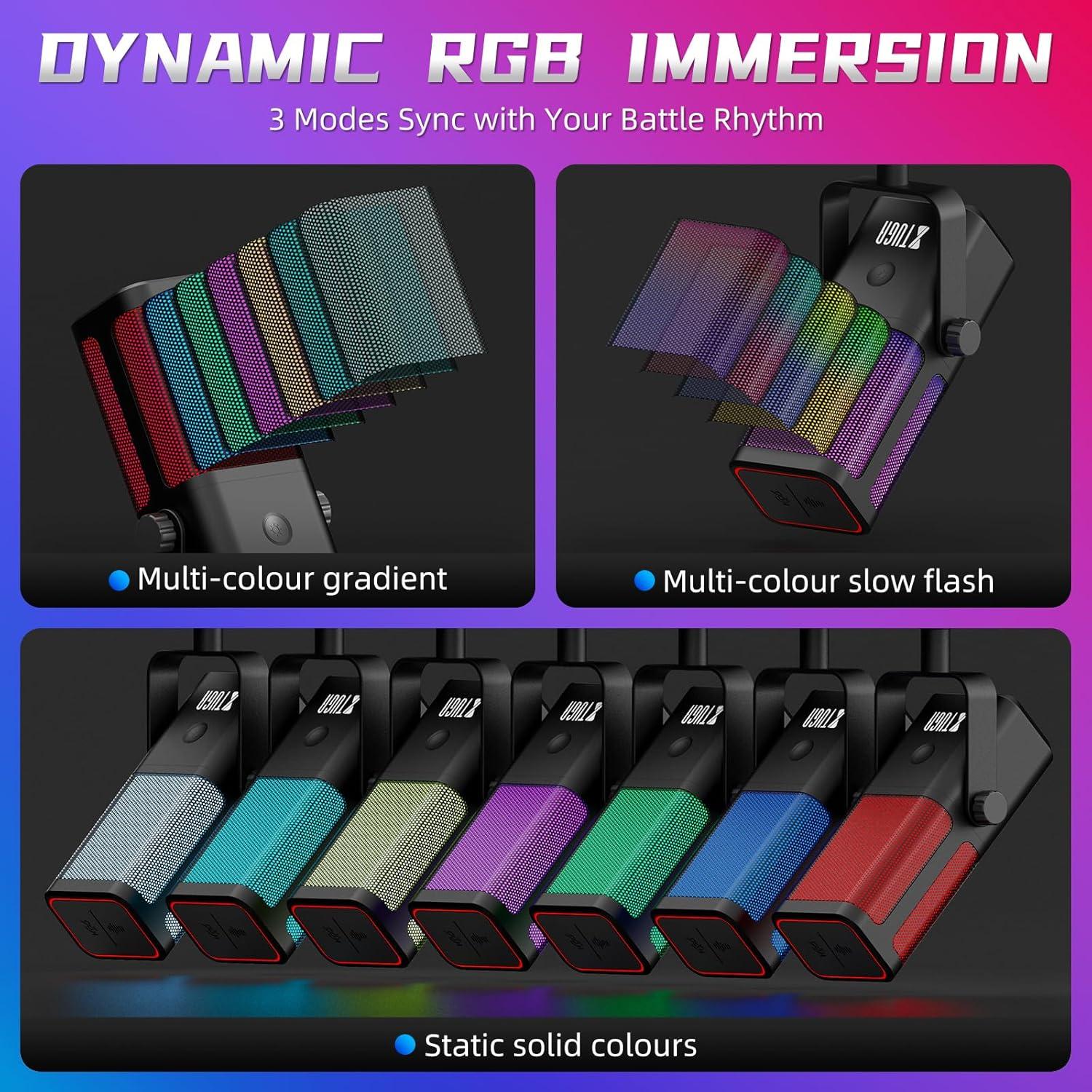 Micrófono Dinámico XTUGA M7 para Streaming y Podcast 48kHz