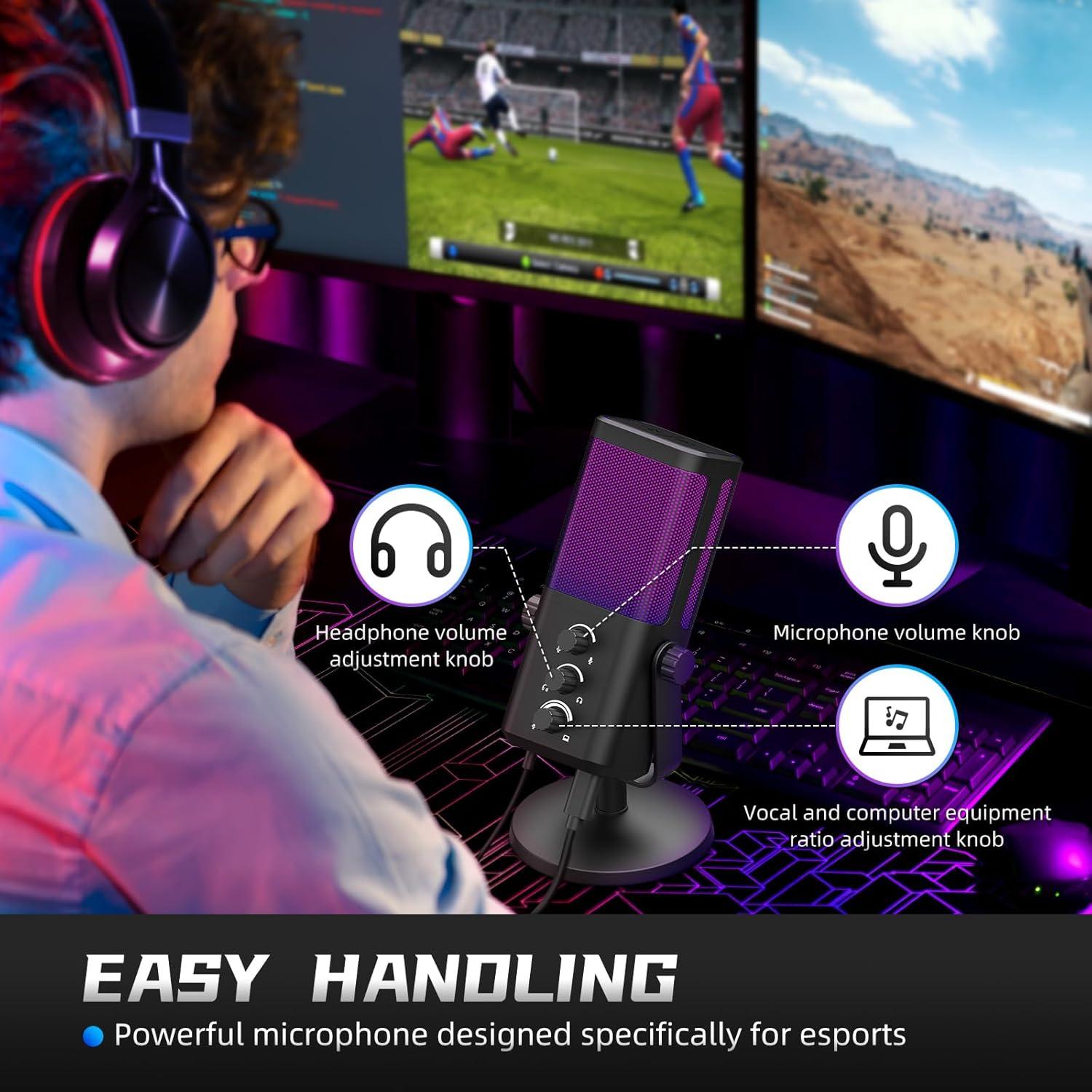 Micrófono Dinámico XTUGA M7 para Streaming y Podcast 48kHz