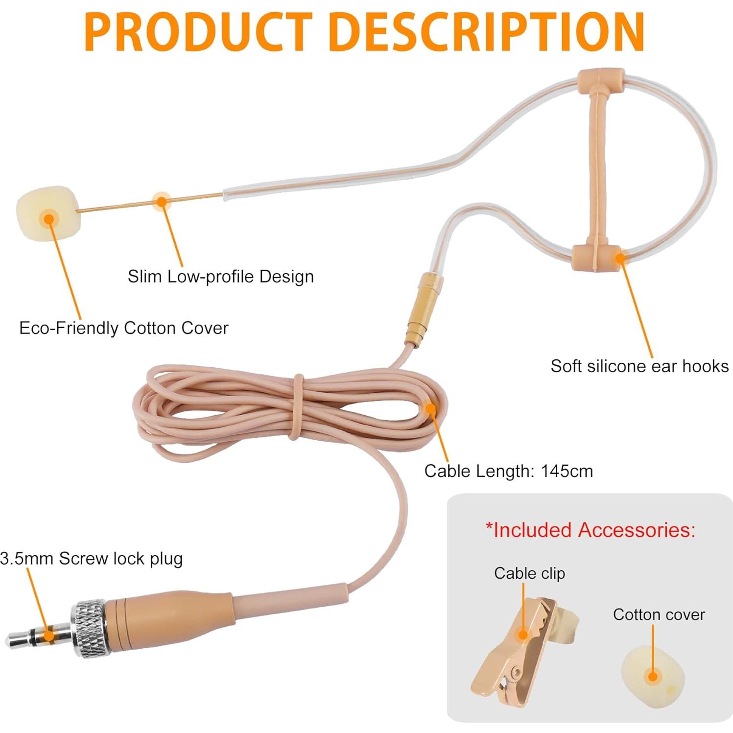 Micrófono de Auricular Oculto Sennheiser H21Q-C2 Beige