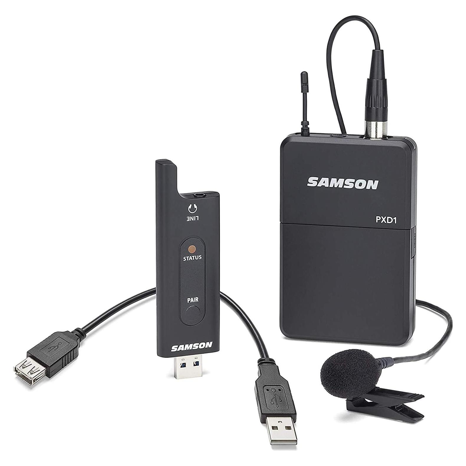 Sistema Inalámbrico Lavalier USB Samson XPD2 - 30.48 m