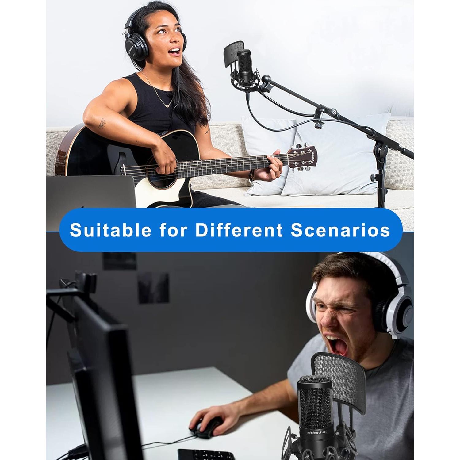 Soporte de Micrófono Universal SUUNTOK con Filtro Anti-Pop