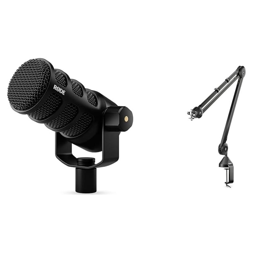 Micrófono Dinámico RØDE PodMic USB con Brazo PSA1 para Podcasting