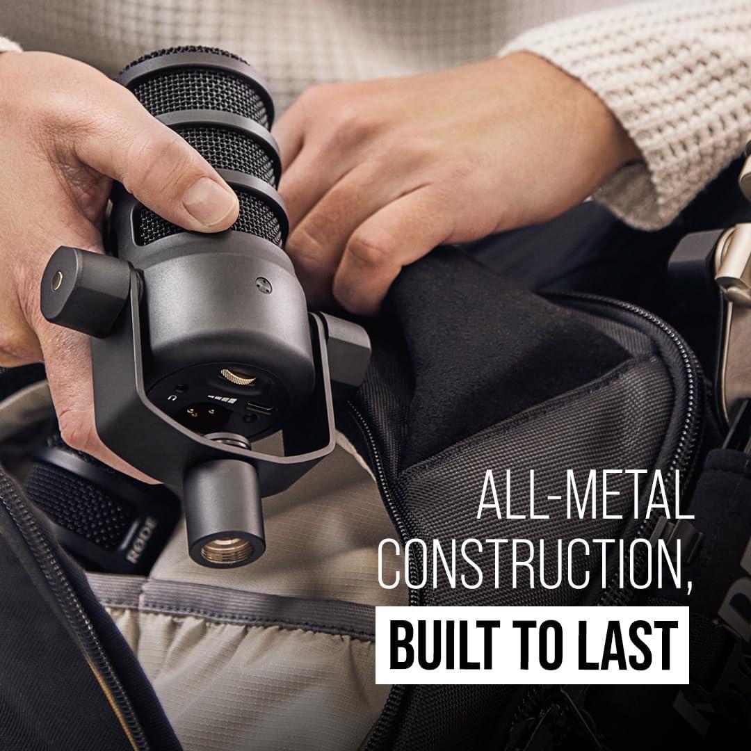 Micrófono Dinámico RØDE PodMic USB con Brazo PSA1 para Podcasting