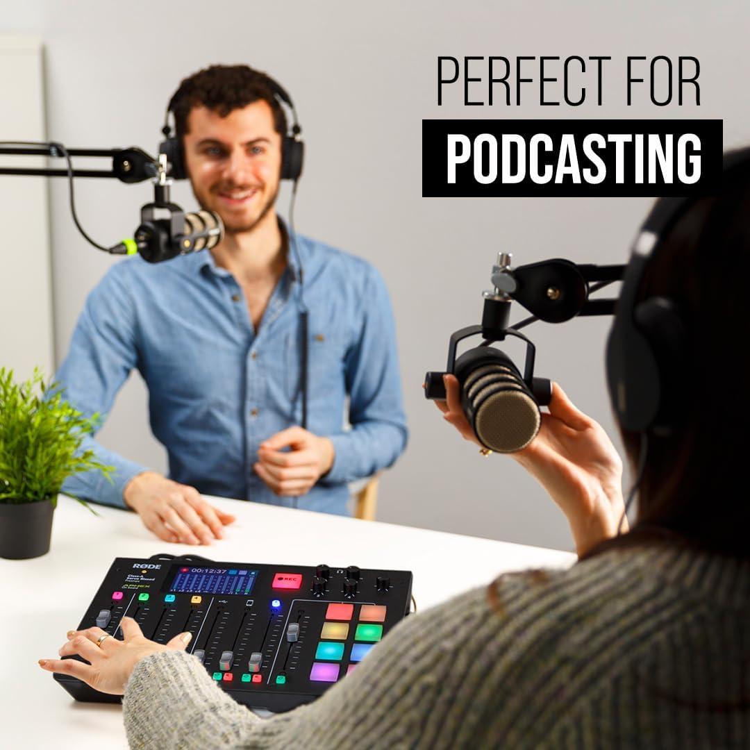 Micrófono Dinámico RØDE PodMic USB con Brazo PSA1 para Podcasting