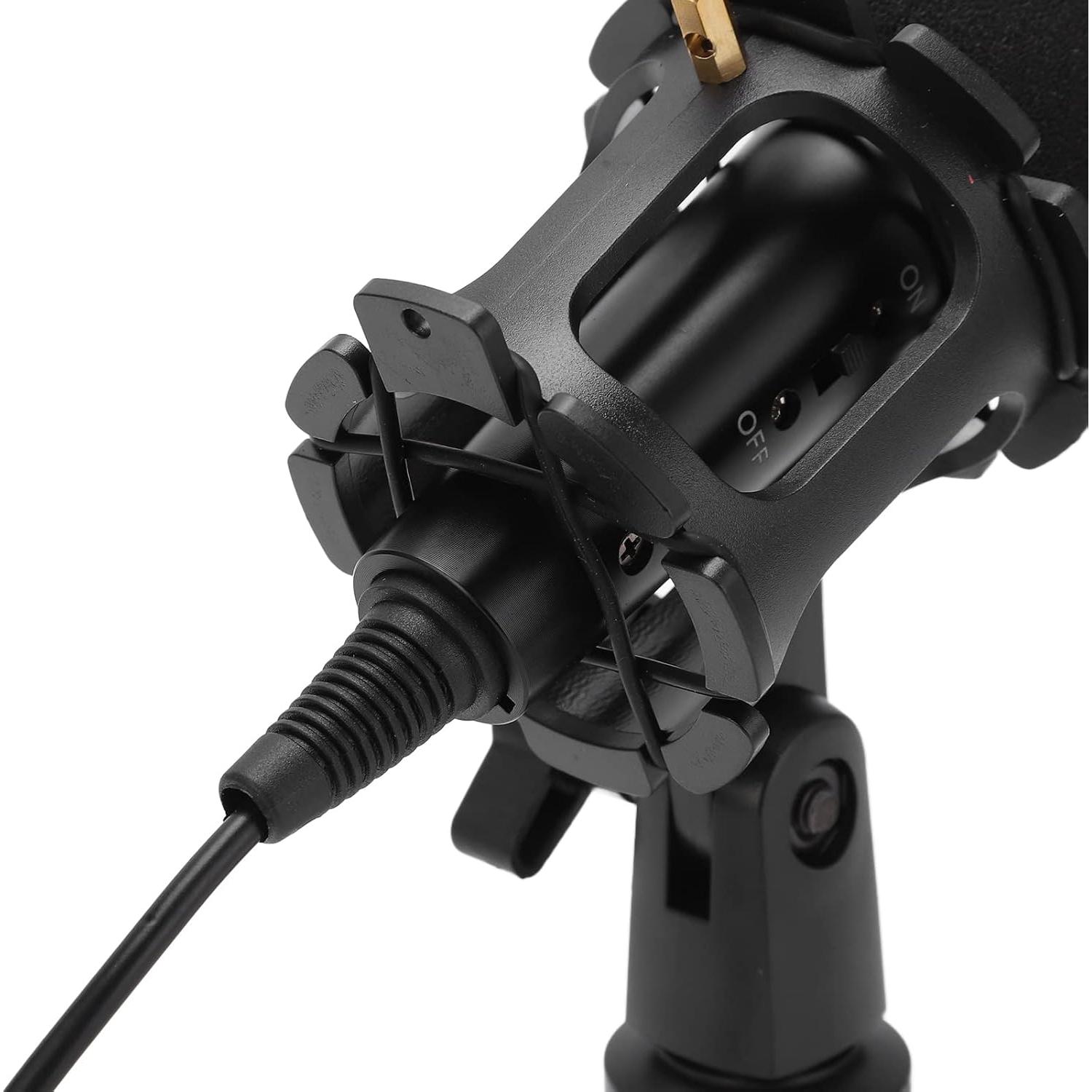 Kit Micrófono Condensador Cardioide USB con Trípode y Filtro Antipop