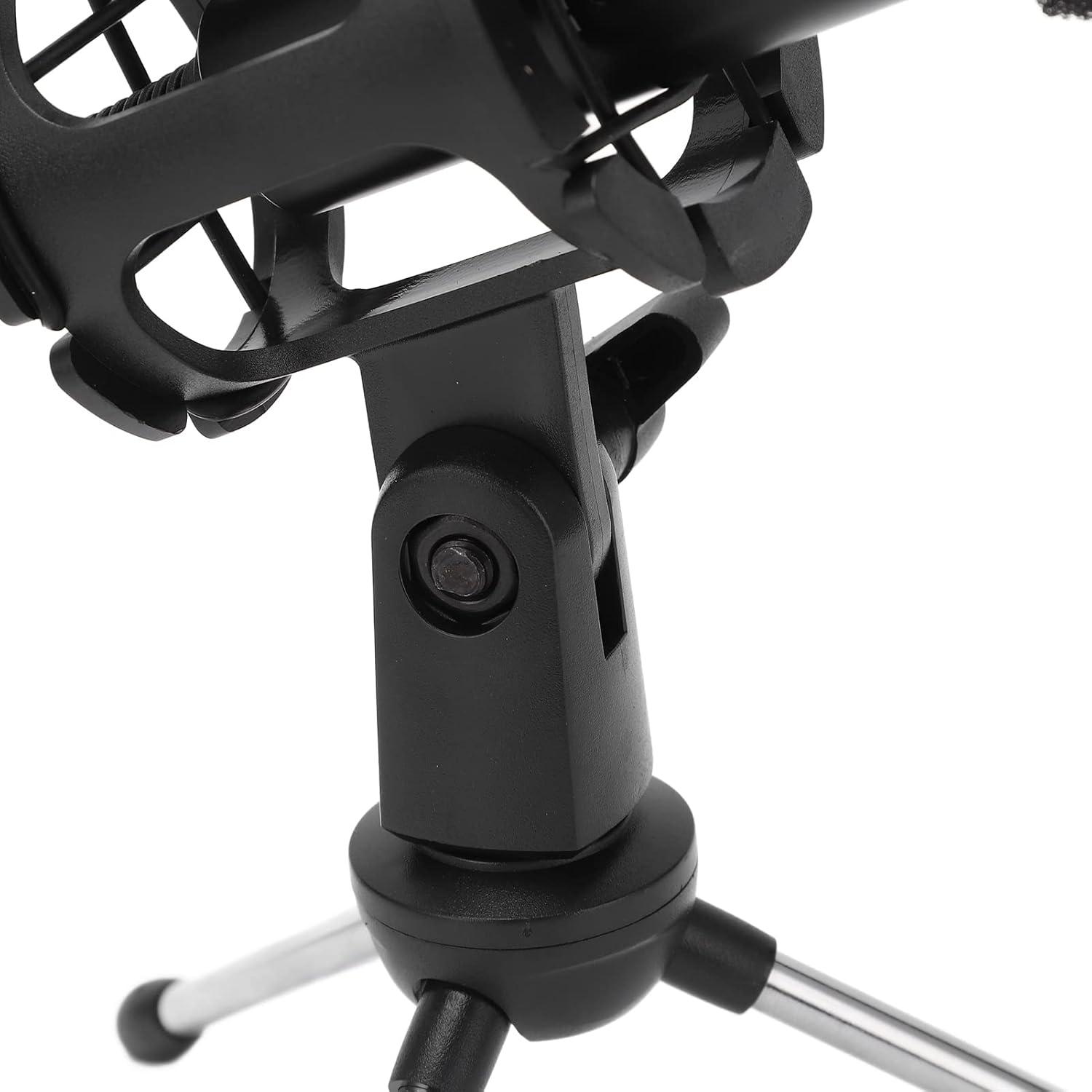 Kit Micrófono Condensador Cardioide USB con Trípode y Filtro Antipop