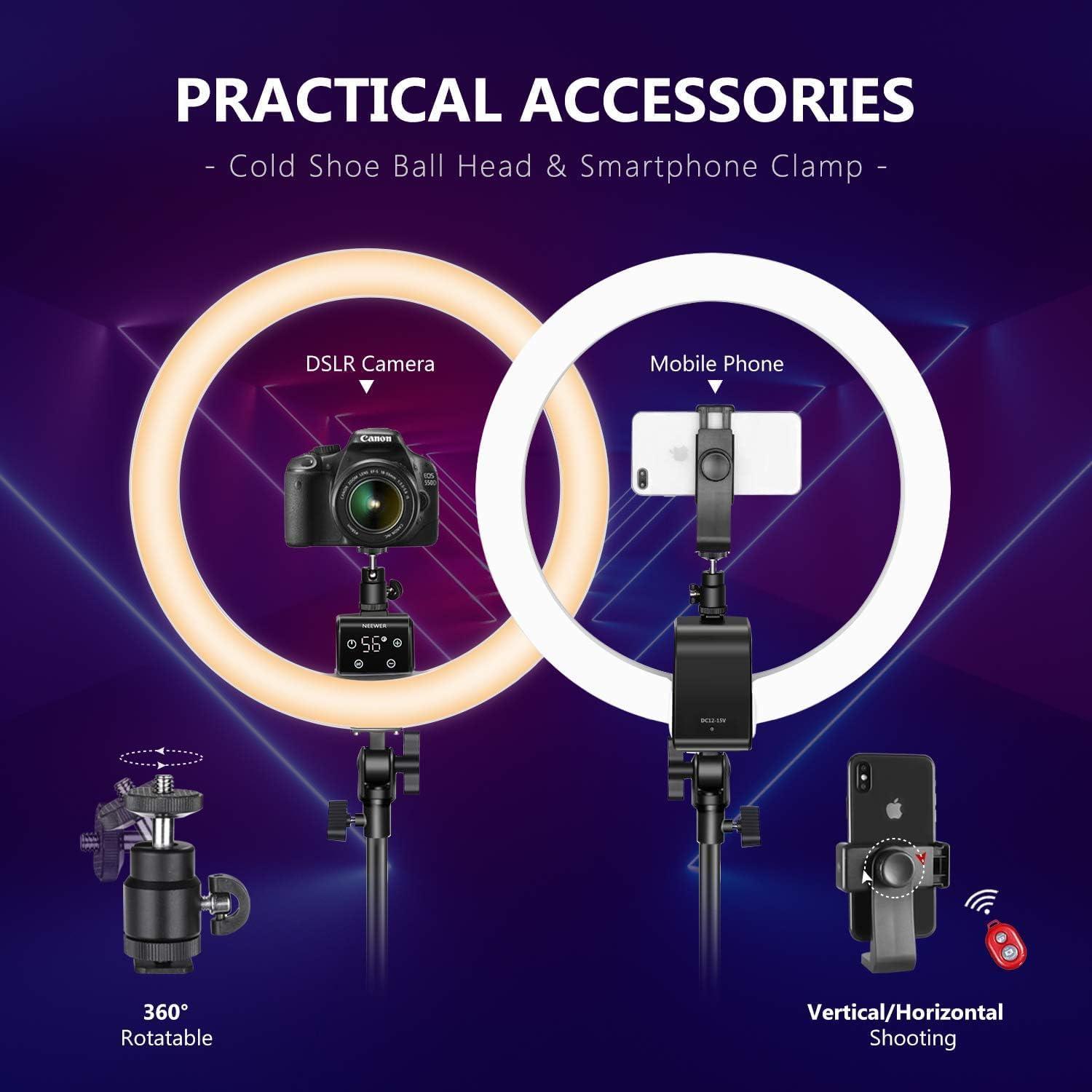 Luz de Anillo LED Neewer 16" con Control Táctil y Soporte