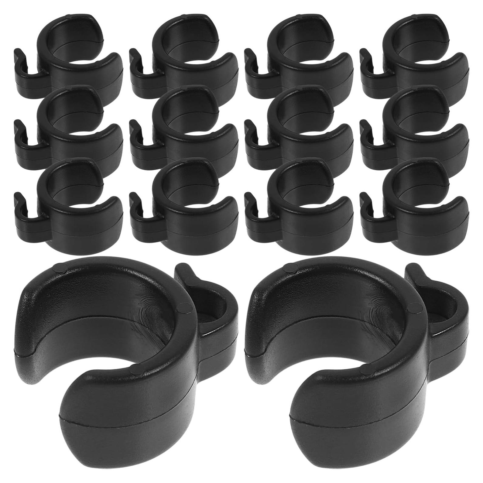 Soporte de Micrófono Toyvian 20 Pcs Clips de Cable Negro