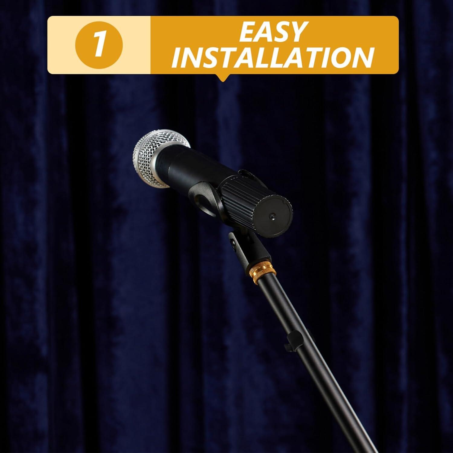 Soporte de Micrófono Toyvian 20 Pcs Clips de Cable Negro