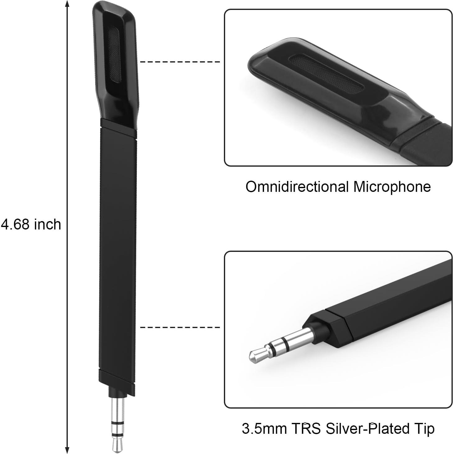 Micrófono de brazo desmontable Sqrmekoko para Logitech G733