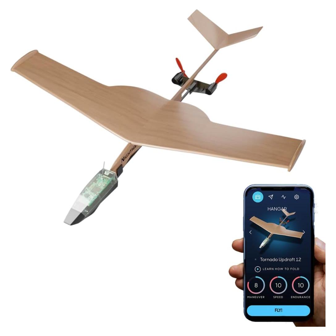 Kit de Avión de Papel POWERUP 4.0 con Control Remoto