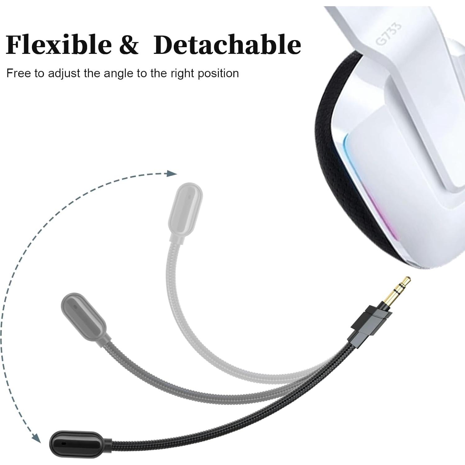 Micrófono de Reemplazo Logitech G733 3.5mm con Cancelación de Ruido