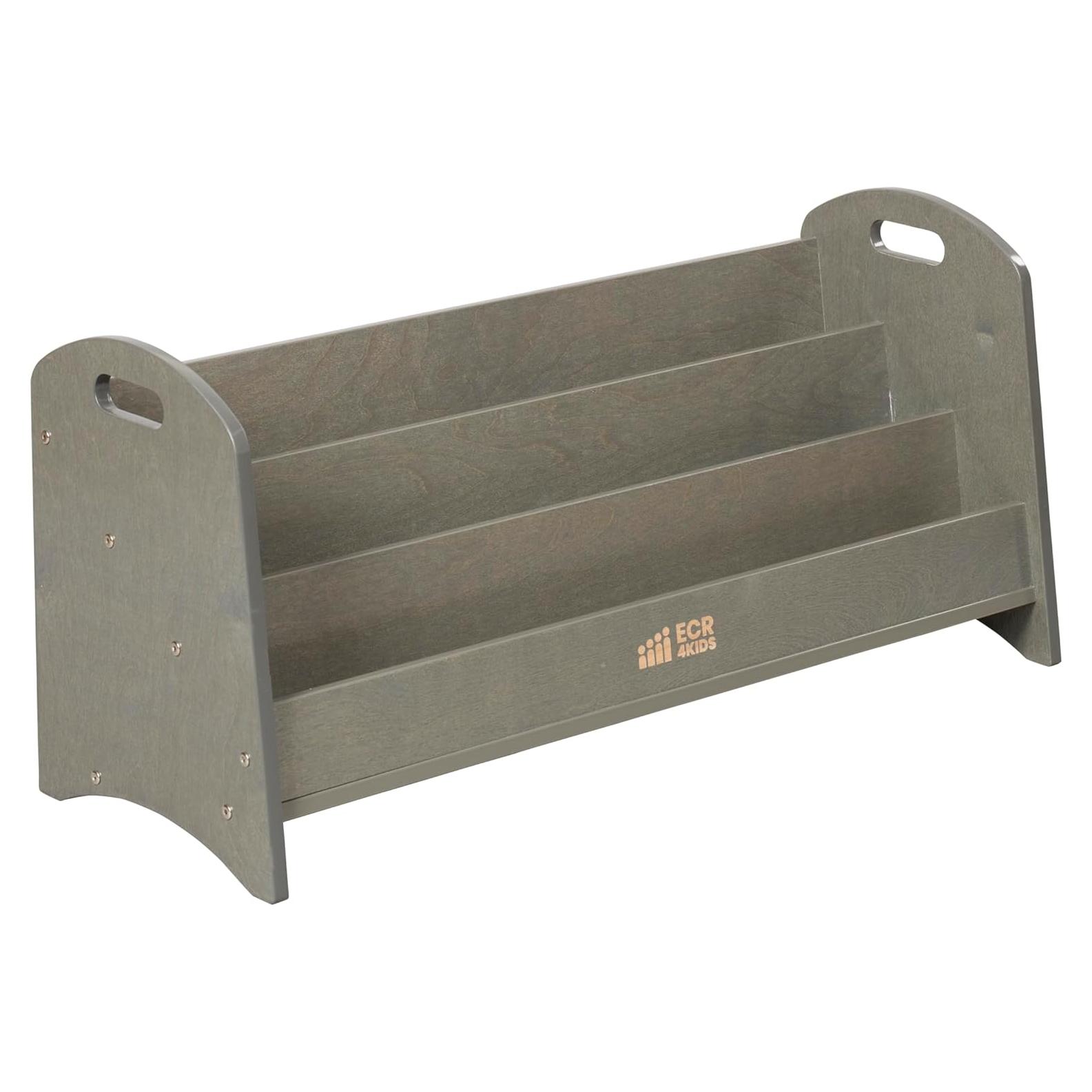 Estantería de Libros ECR4Kids 3 Estantes Lavado Gris