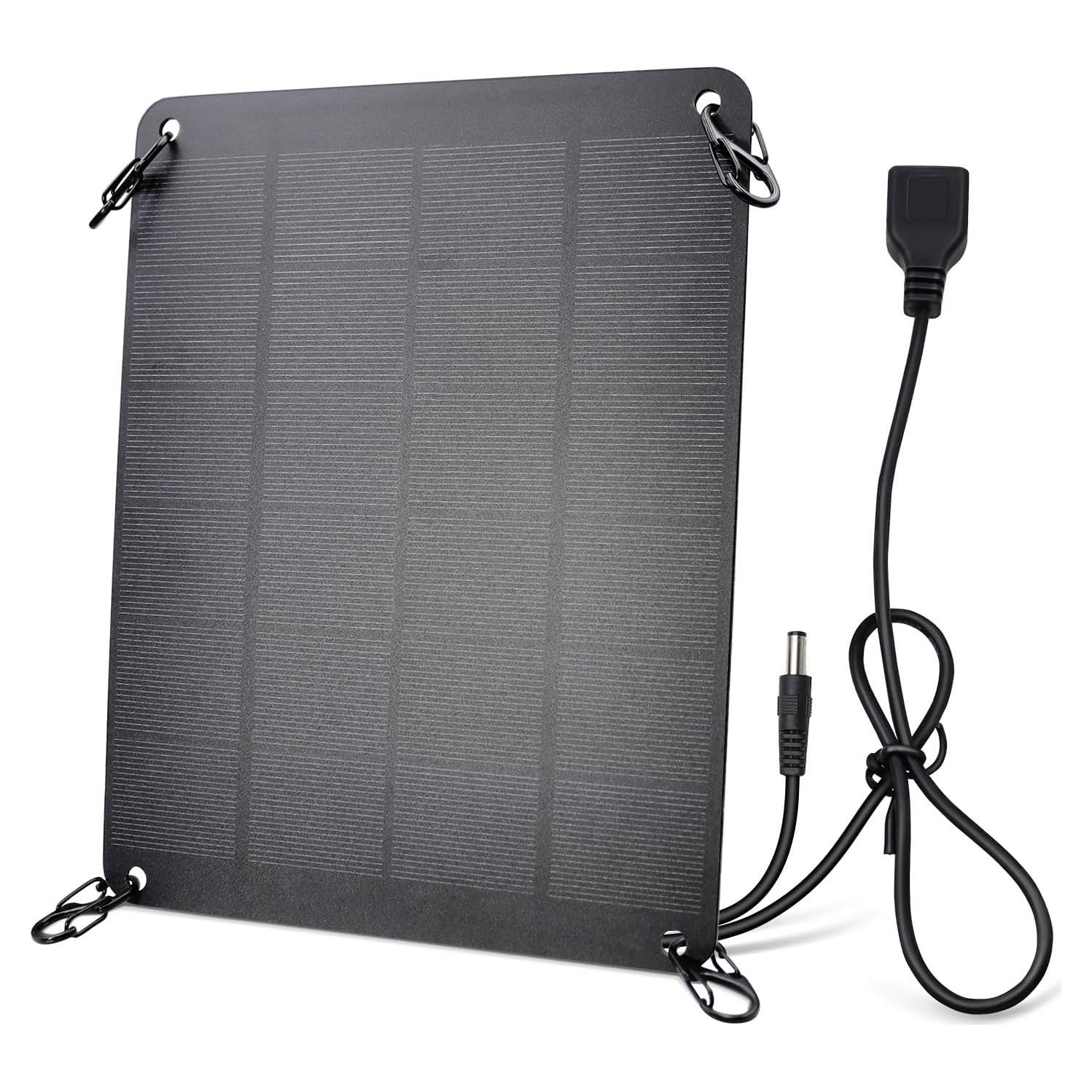 Panel Solar Monocristalino KBT 5V 6W Impermeable USB-A