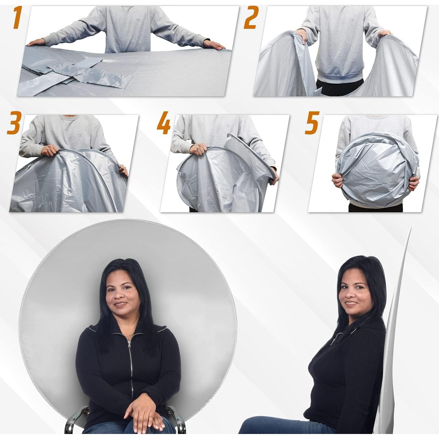 Fondo de Webcam Plegable Webaround Mega 160 cm Gris