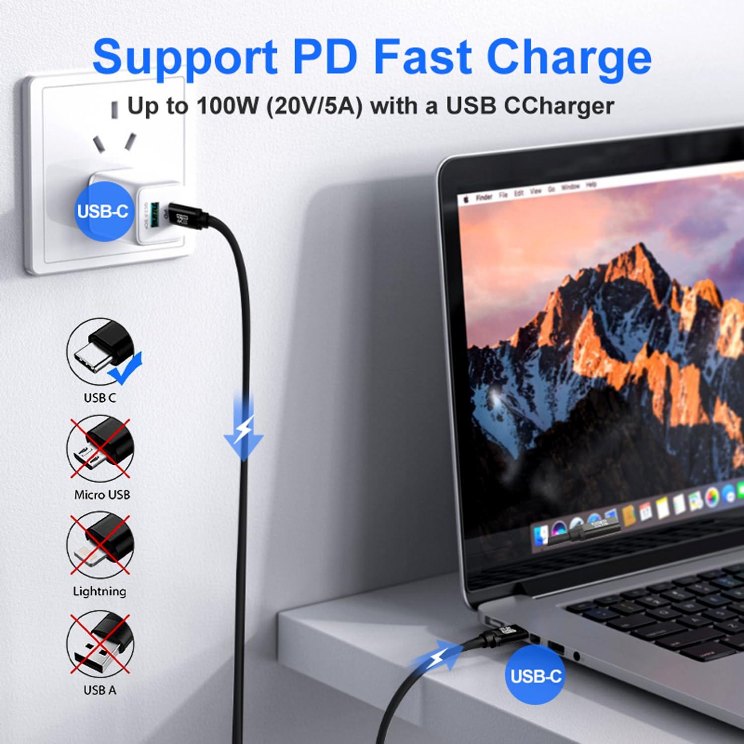 Cable USB C a C 4K 60Hz 15FT 100W YOTETION