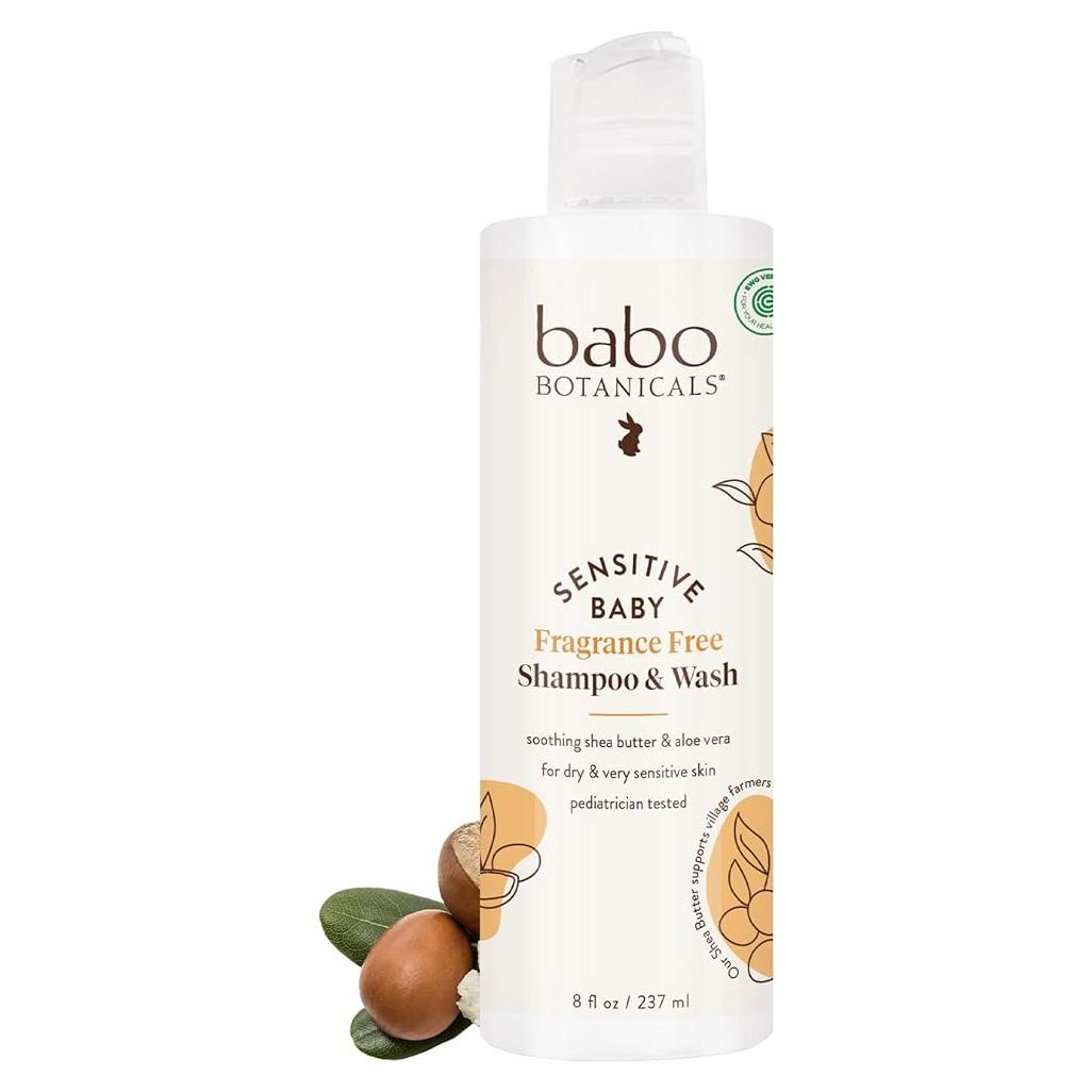 Champú y Lavado Sensible Babo Botanicals 236.6 ml Sin Fragancia