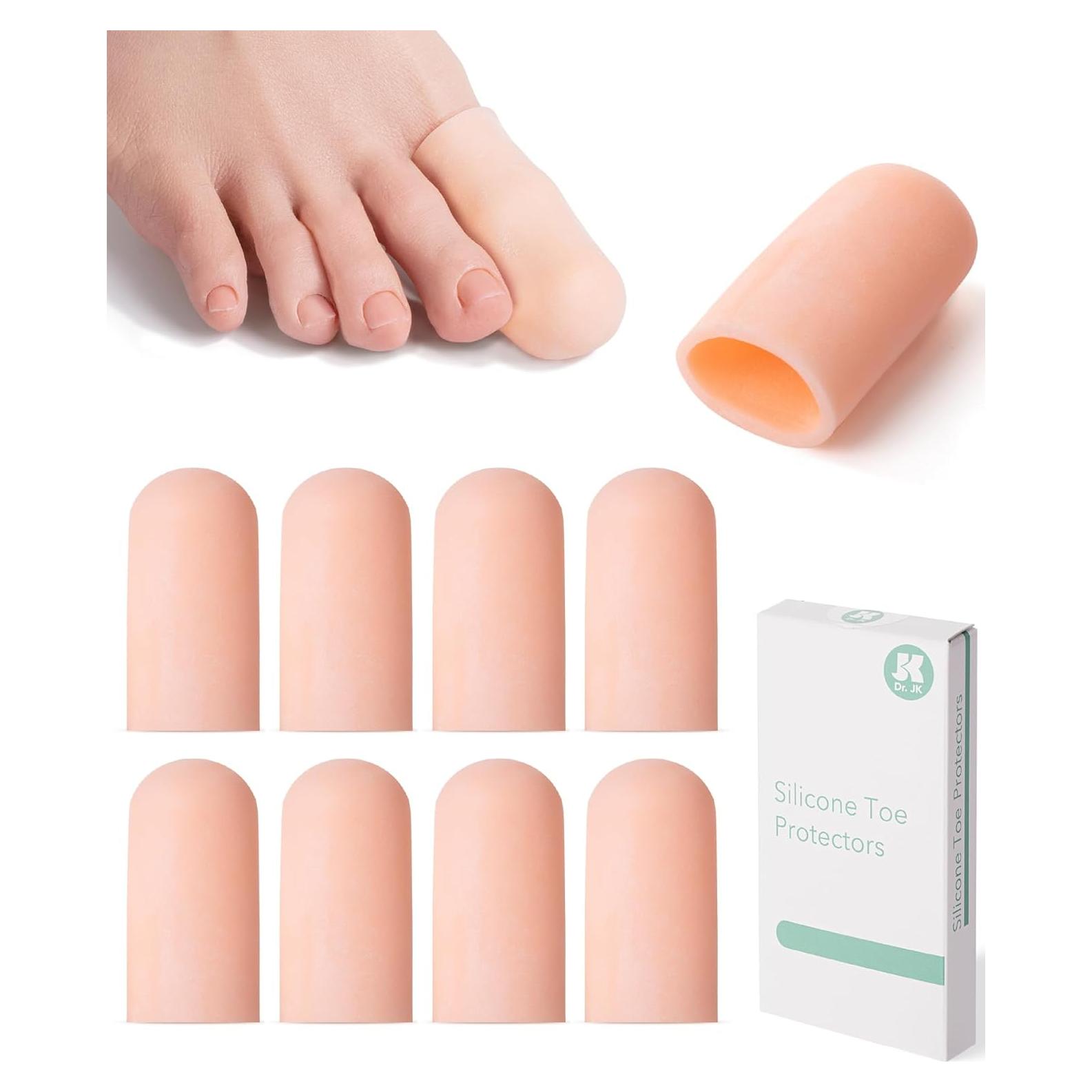 Protectores de Dedos de Silicona Dr. JK - 4 Pares Grande Color Piel