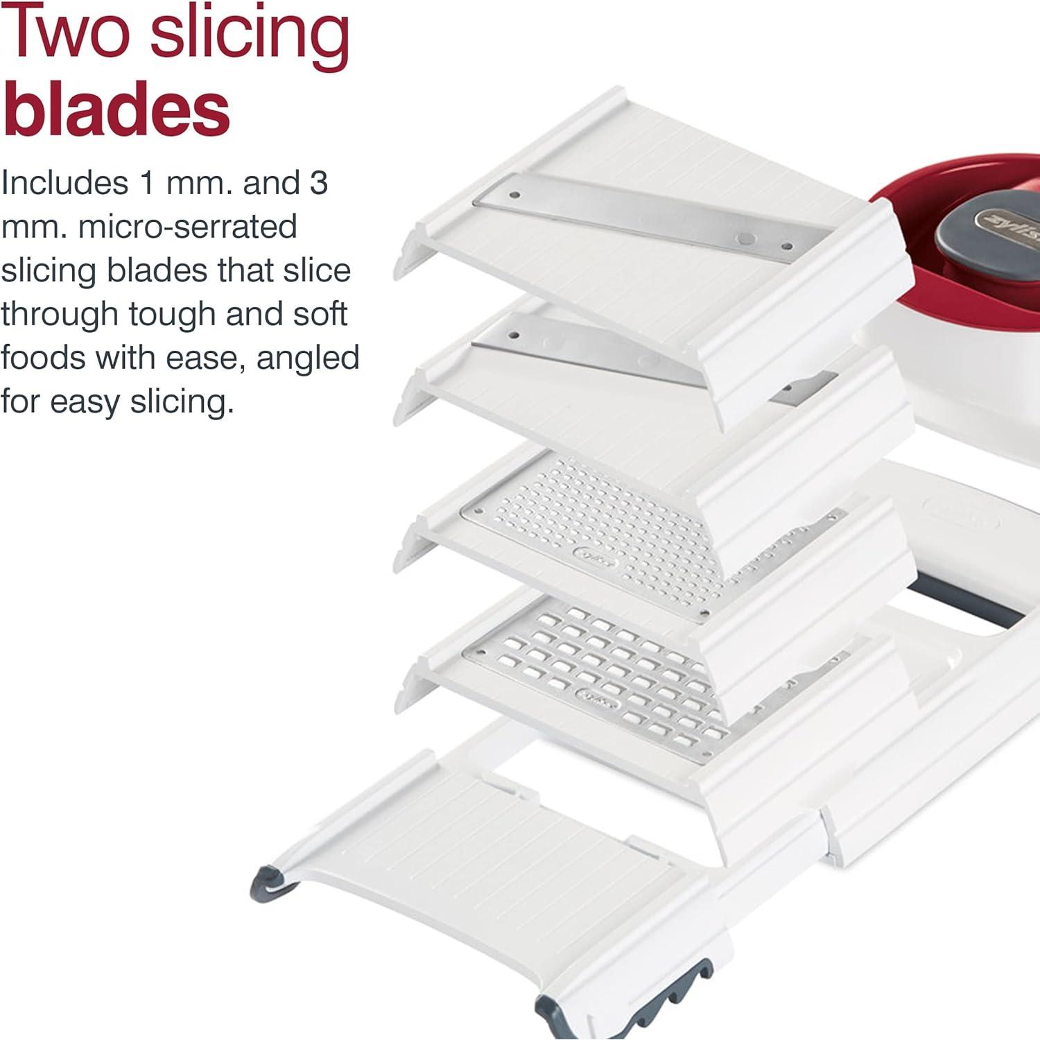 Cortador Rallador 4 en 1 Zyliss - Herramienta de Cocina Multifuncional