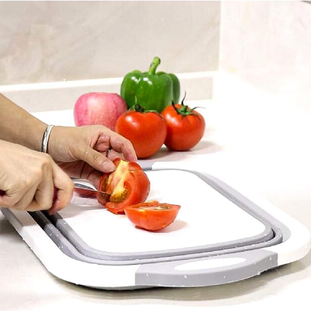 Tabla de Cortar Plegable QiMH - Cubo Multifuncional 40cm - Incluye Cuchillo