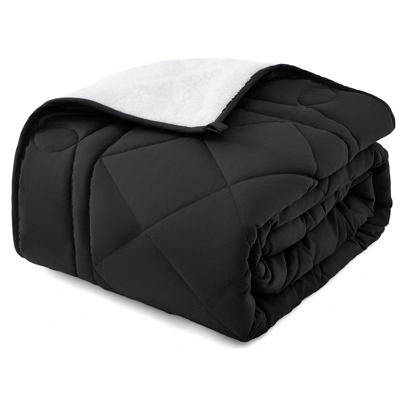 Manta Pesada Reversible OMYSTYLE 122x183 cm Sherpa Negro