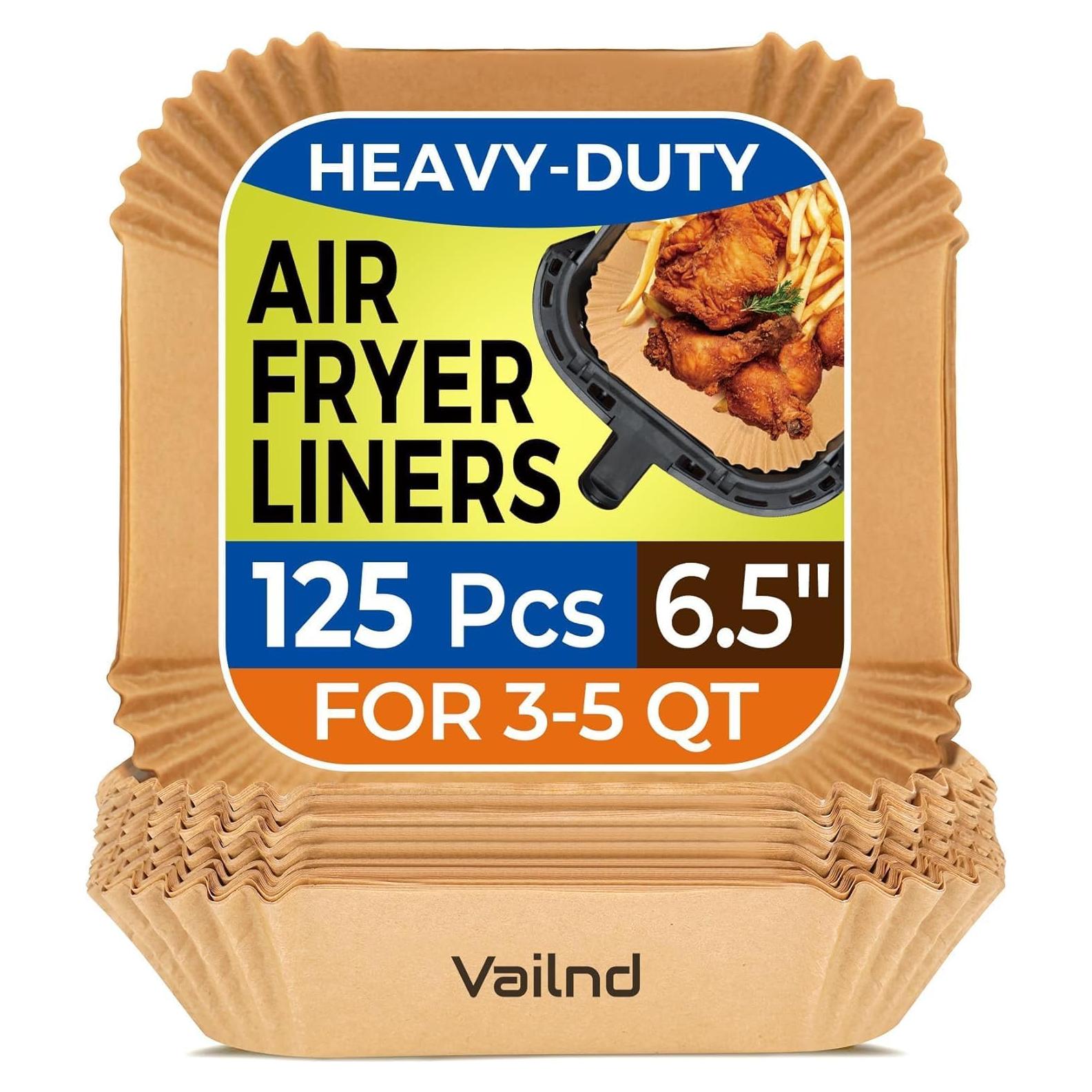 125 Forros de Papel para Freidora de Aire Vailnd 6.5" (16.5 cm)