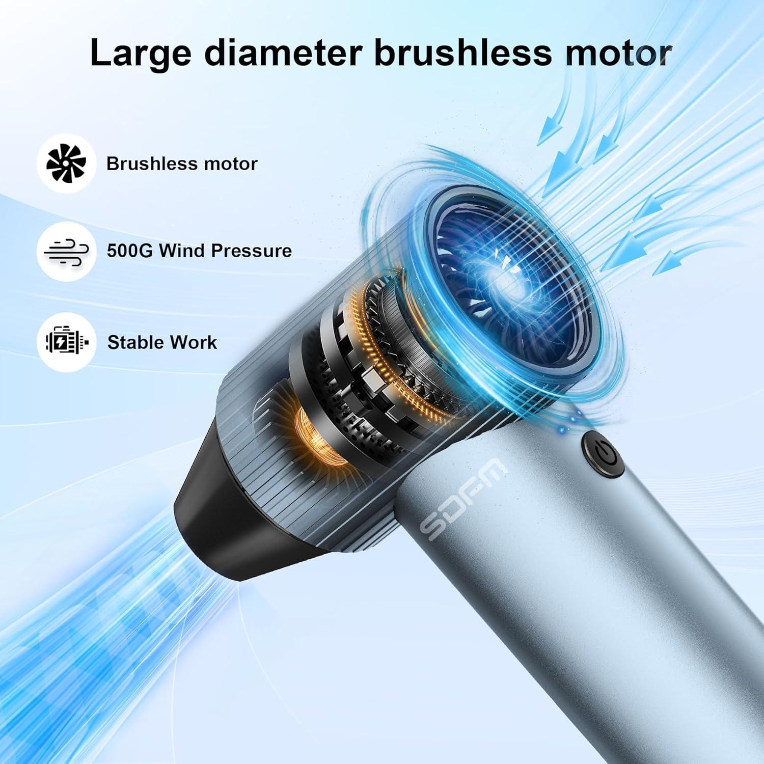 Soplador Inalámbrico SDFM X7 3 Velocidades 0.28 kg