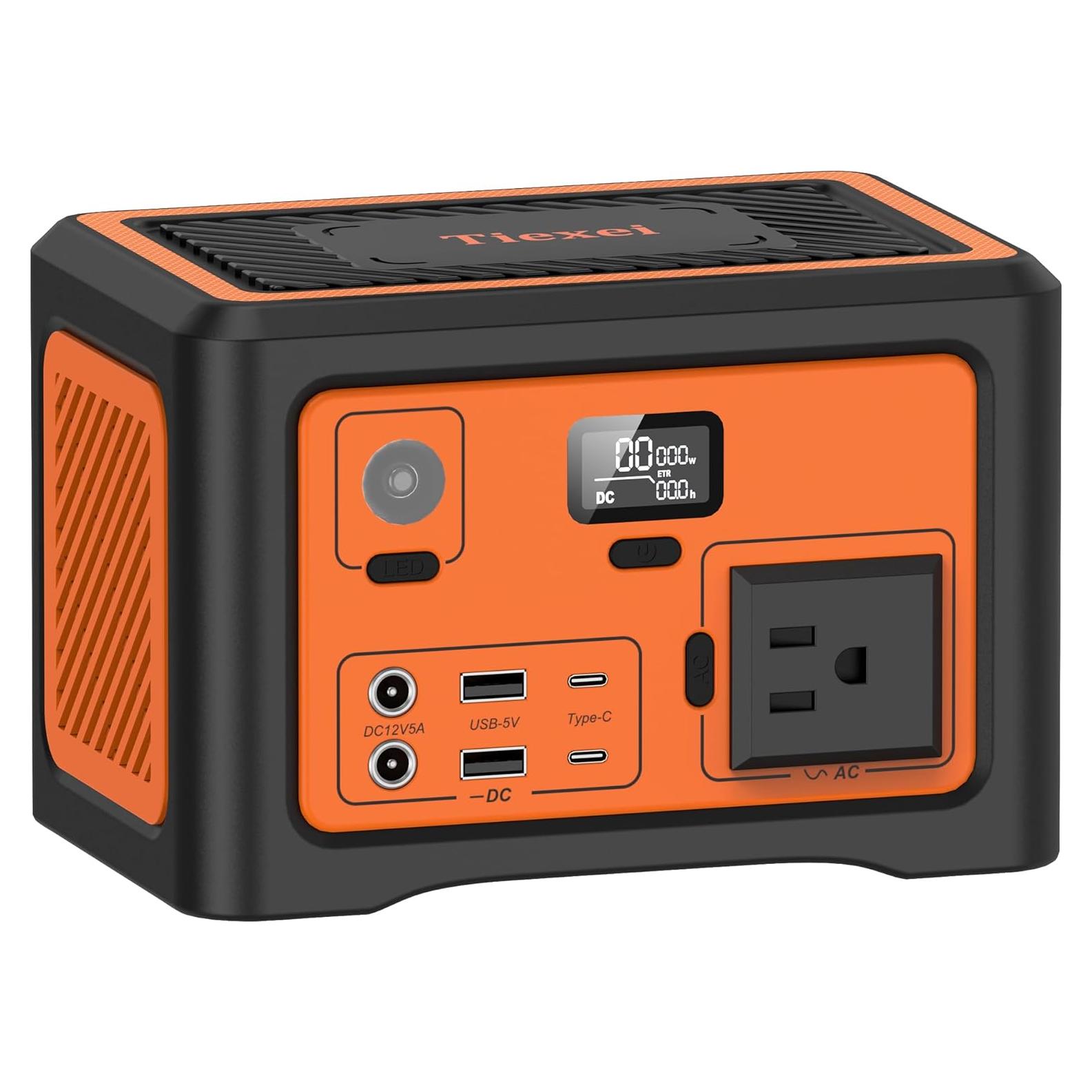 Estación de Energía Portátil Tiexei S1 192Wh 100W para Camping